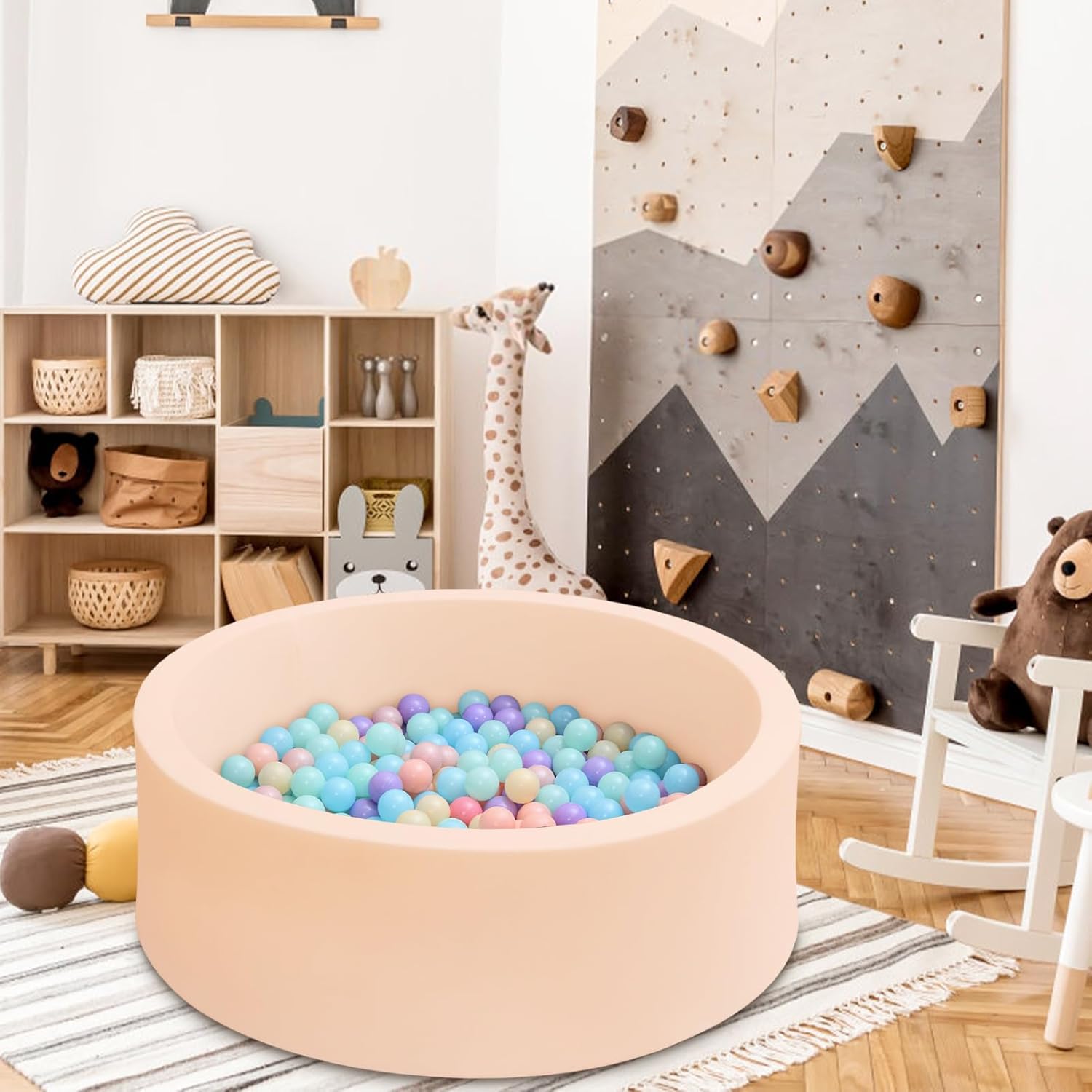 Pelotas redondas suaves de espuma viscoelástica no incluidas, corralito para interiores y exteriores, para bebés y niños pequeños, para niñas y