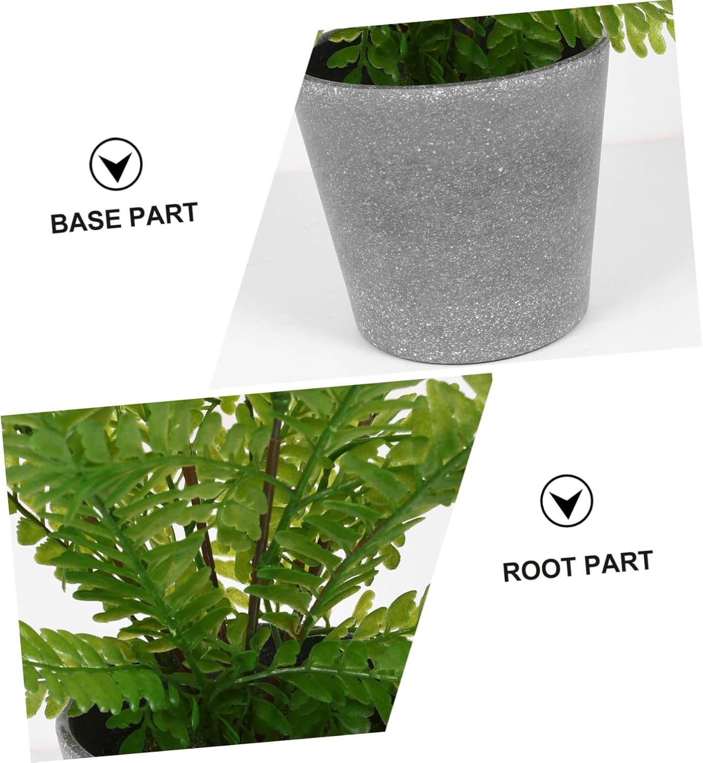 VOSAREA Bonsái verde de helecho de simulación en maceta, suculentas falsas en maceta, plantas artificiales en maceta, plantas falsas, decoración de
