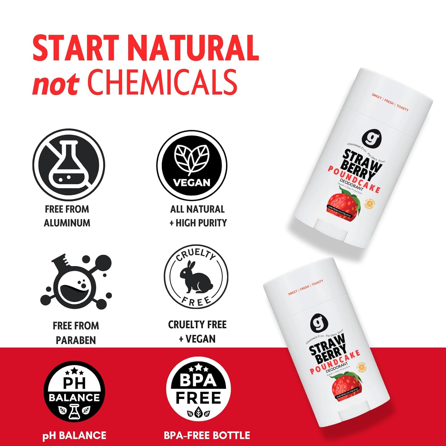Growing Basics – Desodorante natural para niñas, seguro para niños y adolescentes, hipoalergénico, sin aluminio, protección contra olores las 24