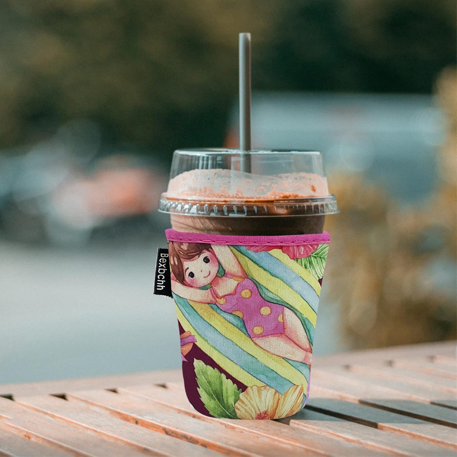 Paquete de 4 fundas reutilizables para café helado, funda aislante para bebidas frías, portavasos de neopreno, funda de café Starbucks, funda de