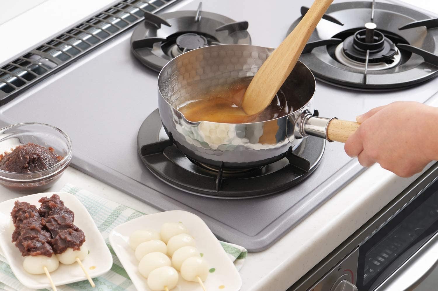 Olla japonesa Yukihira de acero inoxidable de 8.7 in, fabricada en Japón, 3 cuartos de galón, 1 paquete