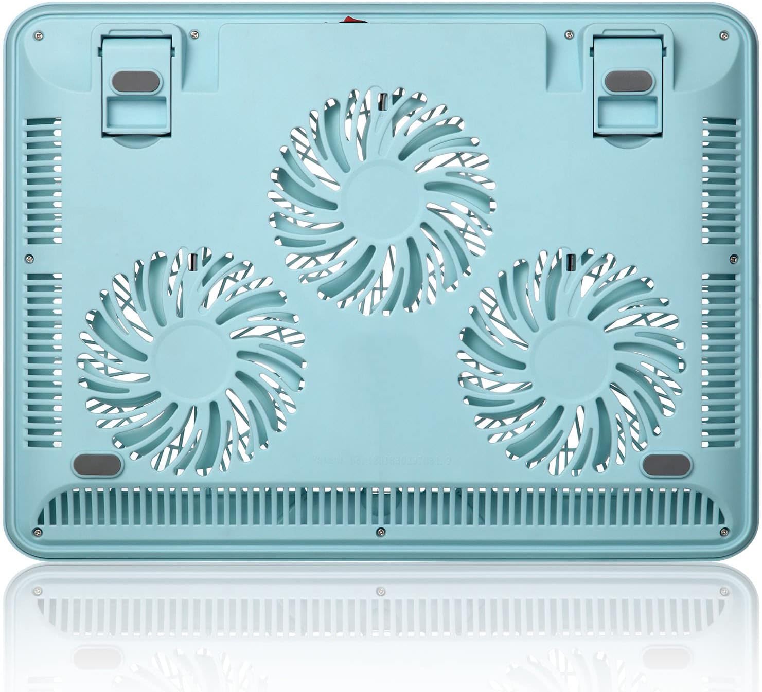Almohadilla de refrigeración para laptop, enfriador para laptop con 3 ventiladores silenciosos azules, soporte ergonómico para laptop alimentado por
