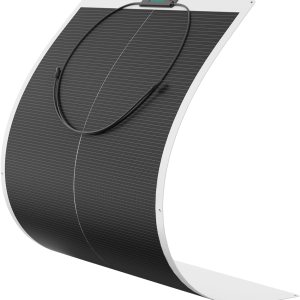 Panel solar flexible de 150 W, con agujeros de montaje, paneles solares monocristalinos semiflexibles de 12 voltios, cargador monocristalino Panel solar flexible de 150 W, con agujeros de montaje, paneles solares monocristalinos semiflexibles de 12 voltios, cargador monocristalino