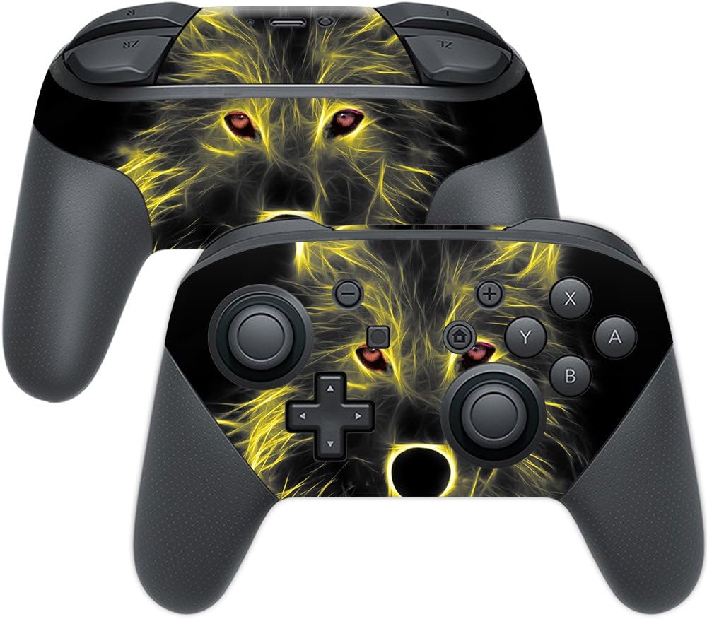 MightySkins Skin compatible con Nintendo Switch Pro Controller – Neon Wolf  Funda protectora de vinilo duradera y única  Fácil de aplicar, quitar y
