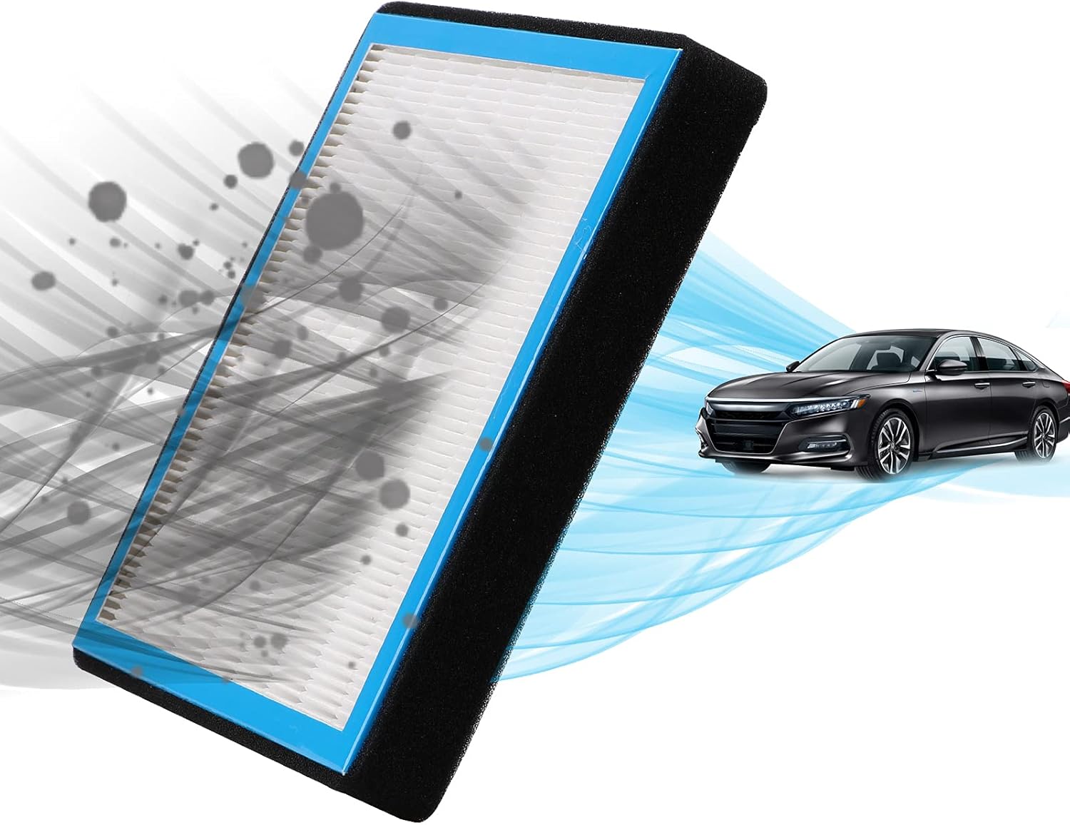 CF10134 – Filtro de aire de cabina de CA compatible con Honda Civic Accord Crosstour Odyssey Passport Pilot Ridgeline Acura CSX ILX Vehículos
