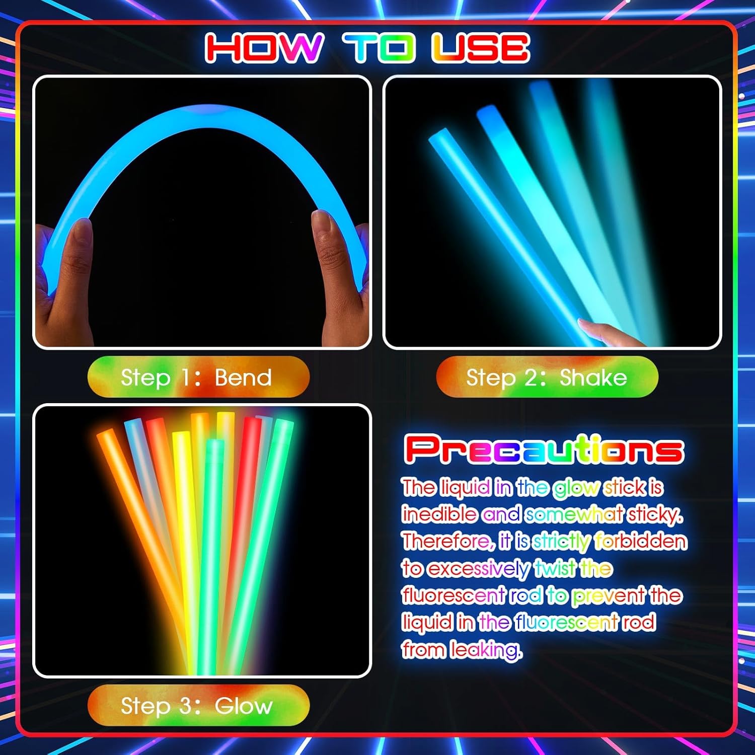 Lewtemi 10 barras luminosas grandes jumbo, palos de luz de emergencia de 14 o 16 pulgadas de grado militar que brillan en la oscuridad, suministros