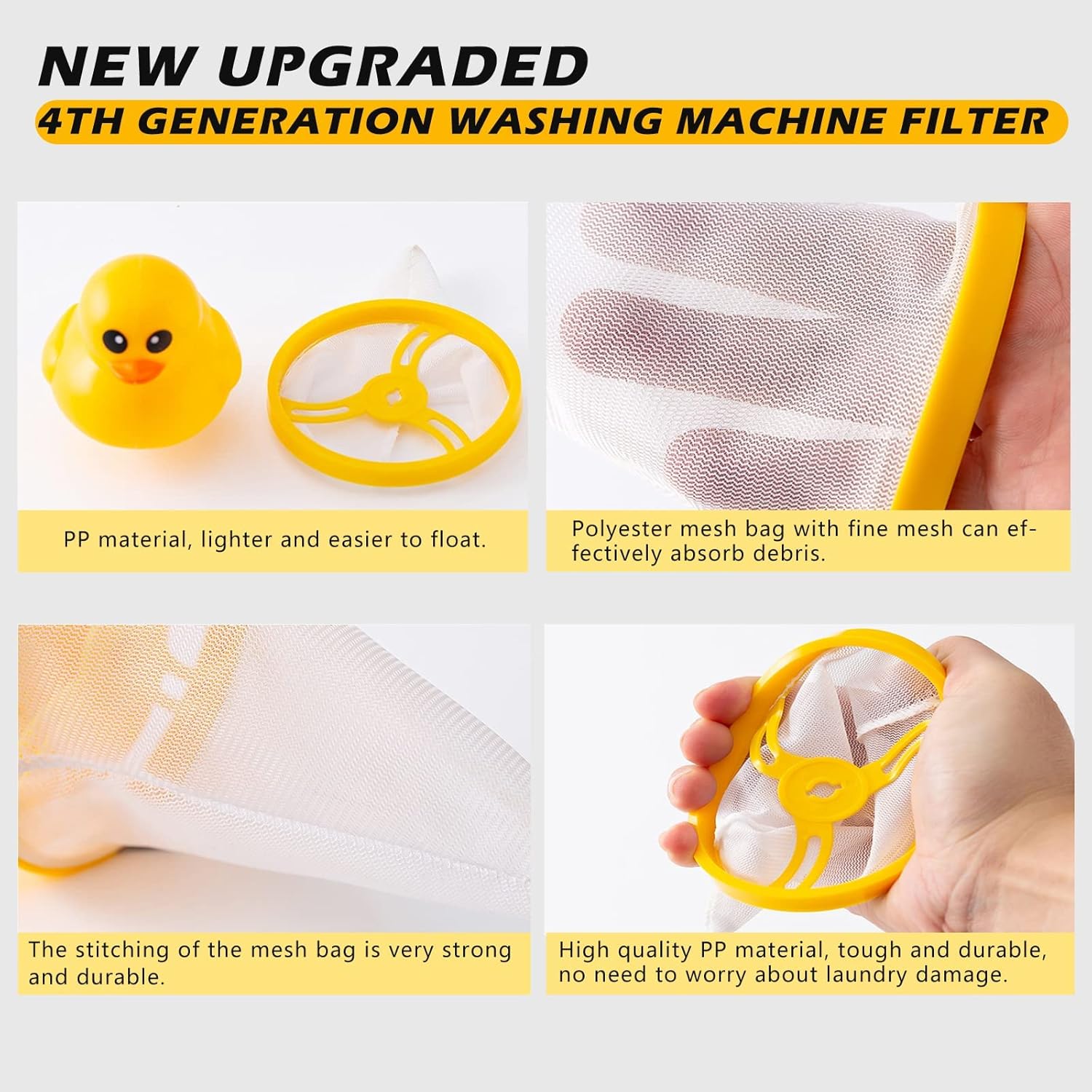 Removedor de pelo de mascotas para lavandería, recogedor de pelusa para lavadora, bolsa de filtro de cabello, bolsa de malla flotante para filtrar