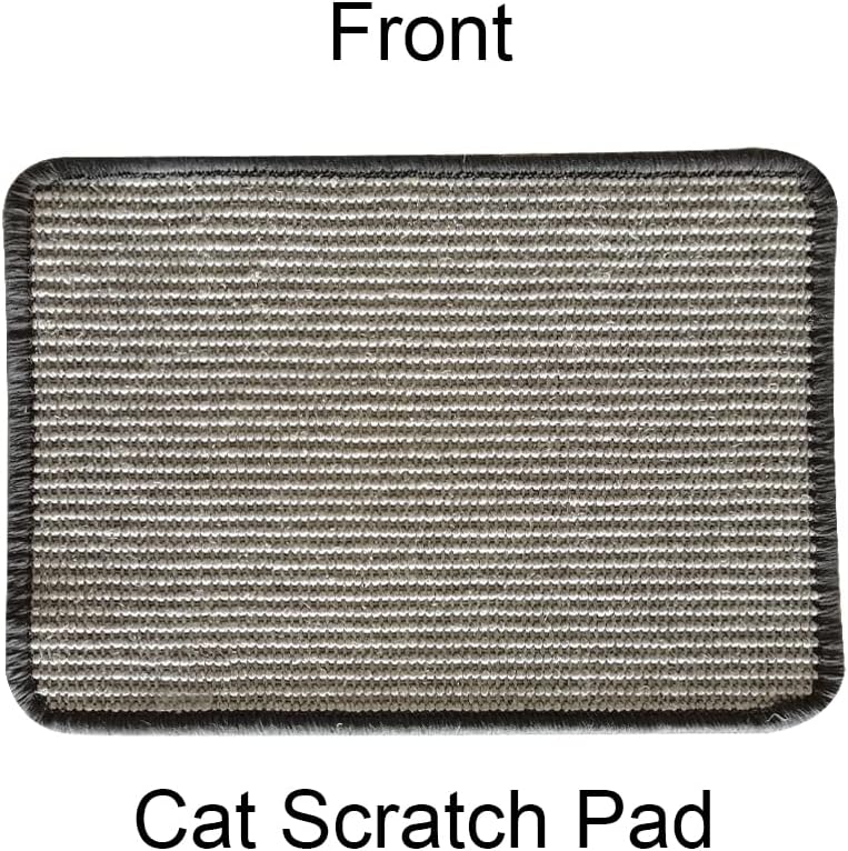 Tapete rascador para gatos, de sisal natural, almohadilla rascador para gatos y garras para proteger muebles (11.8 x 15.7 pulgadas, gris)