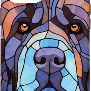 Carcasa para iPhone 12 Pro Max Newfoundland Dog Stained Glass Carcasa para iPhone 12 Pro Max Newfoundland Dog Stained Glass