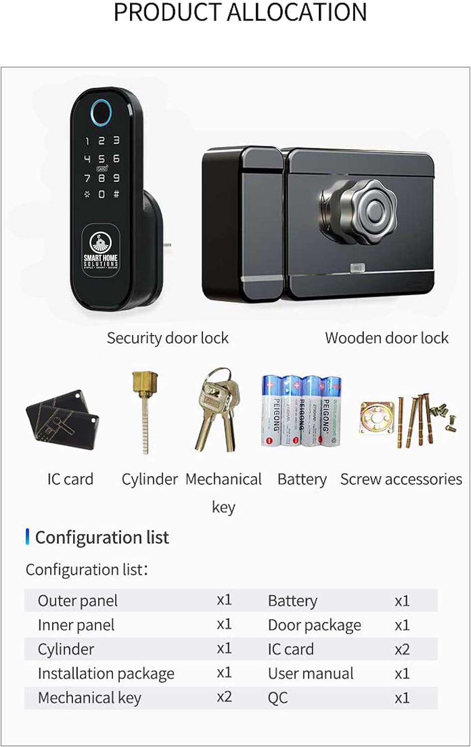 Bloqueo biométrico Intel IP65, teclado inteligente de bloqueo de adición de puerta multipunto compatible con, cerradura de puerta de entrada