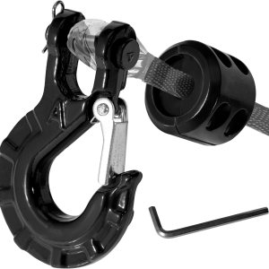 FSUON Gancho de cabrestante con tapón de gancho para cable de cabrestante, juegos de ganchos de cabrestante resistentes de 38 pulgadas, acero FSUON Gancho de cabrestante con tapón de gancho para cable de cabrestante, juegos de ganchos de cabrestante resistentes de 38 pulgadas, acero