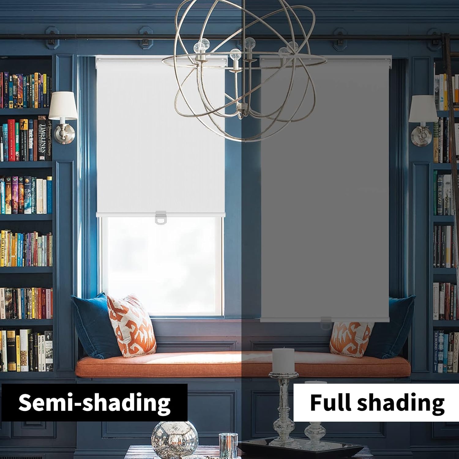 Persianas opacas para ventanas, persianas con aislamiento térmico y anti-rayos ultravioleta, 100 % opacas, para ventanas interiores del hogar, sala