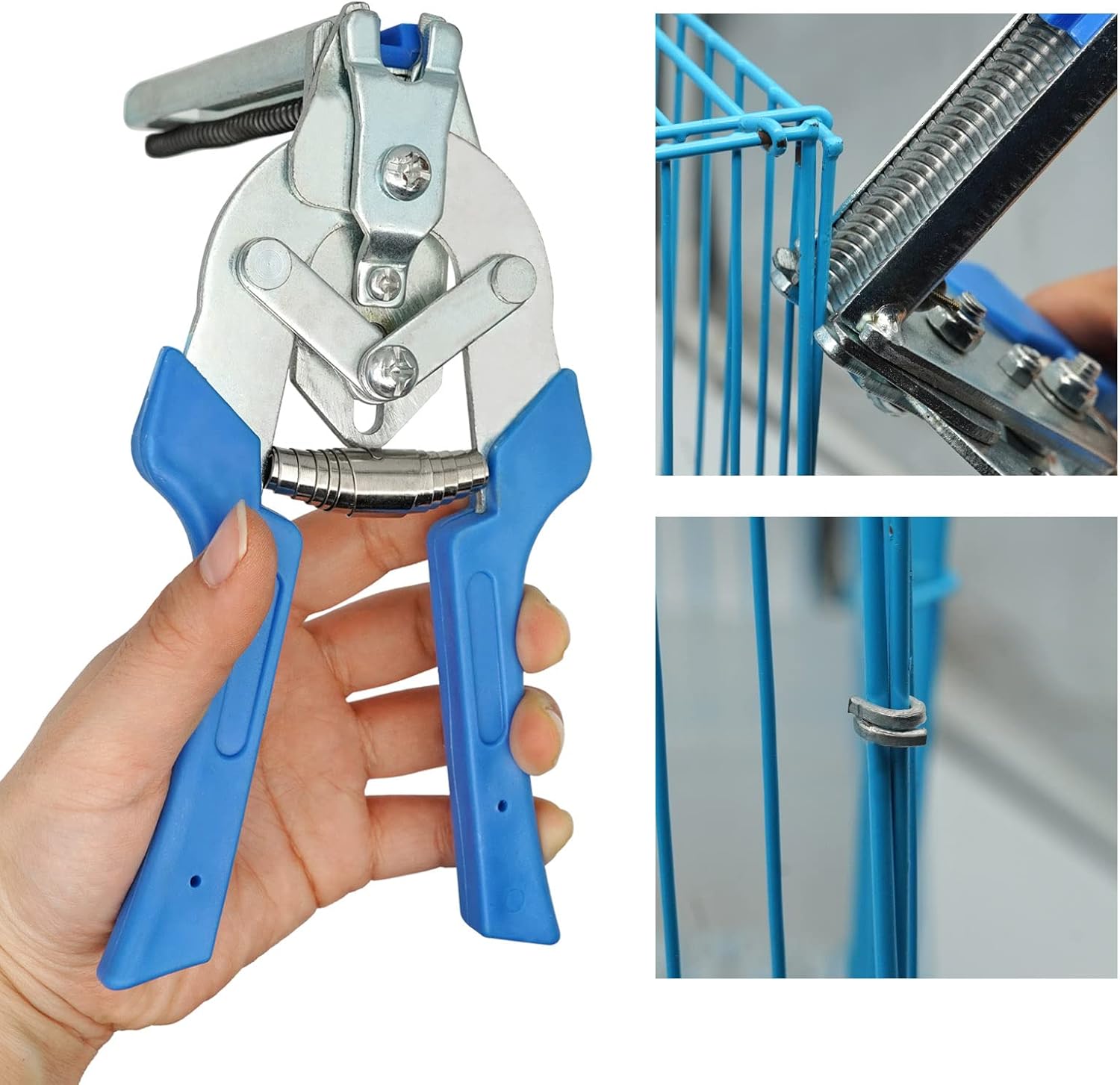 Alicates de anillo de uñas tipo M para fijación de cerdos multifunción Kit de alicates de anillo de cerdo para tapicería automática con 1800 clips