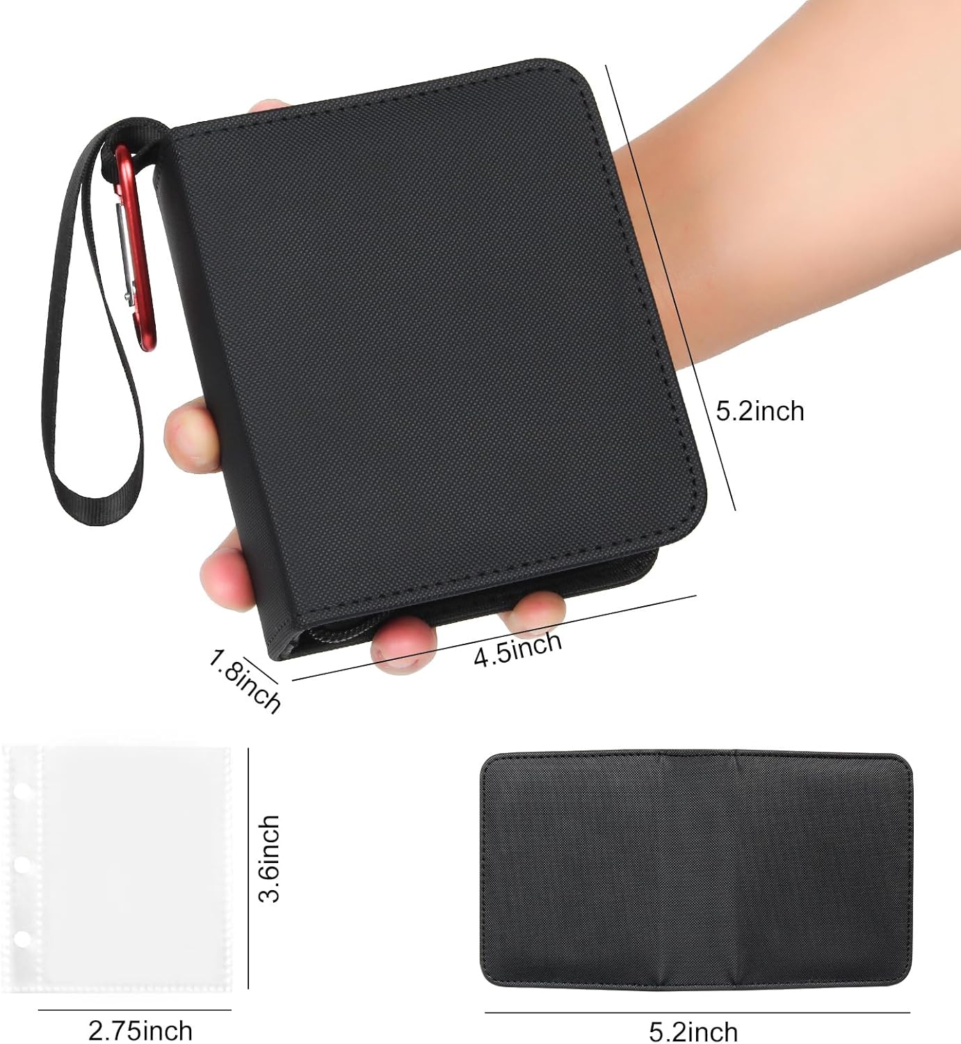 GEAoffice Carpeta de tarjetas coleccionables de 1 bolsillo, 80 bolsillos pequeños con 40 fundas extraíbles, 80 bolsillos superiores para TCG, MTG,