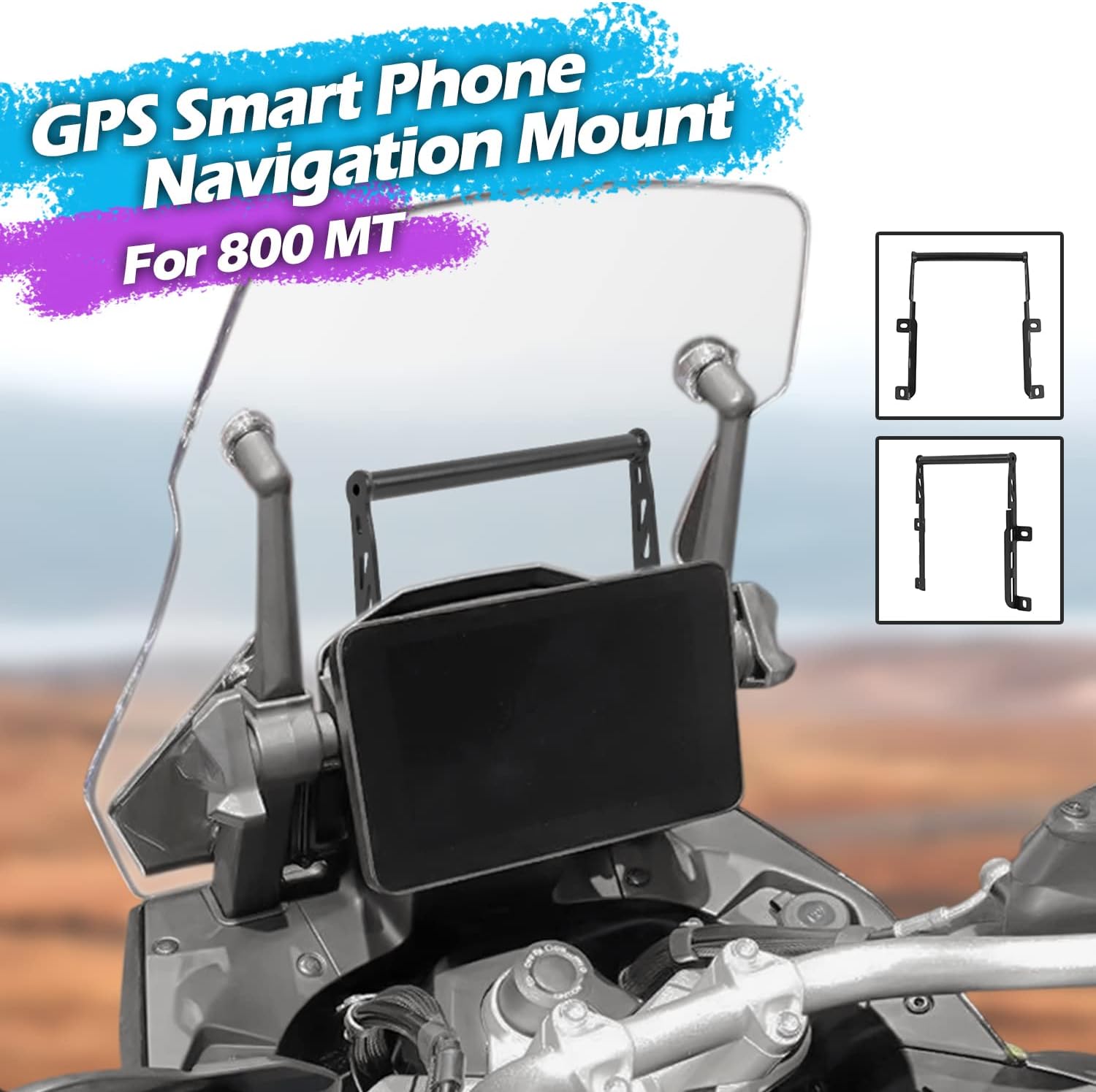 Soporte de navegación para motocicleta, soporte de parabrisas para teléfono GPS, repuesto de 0.551 pulgadas, compatible con CFMoto CF Moto CF-Moto