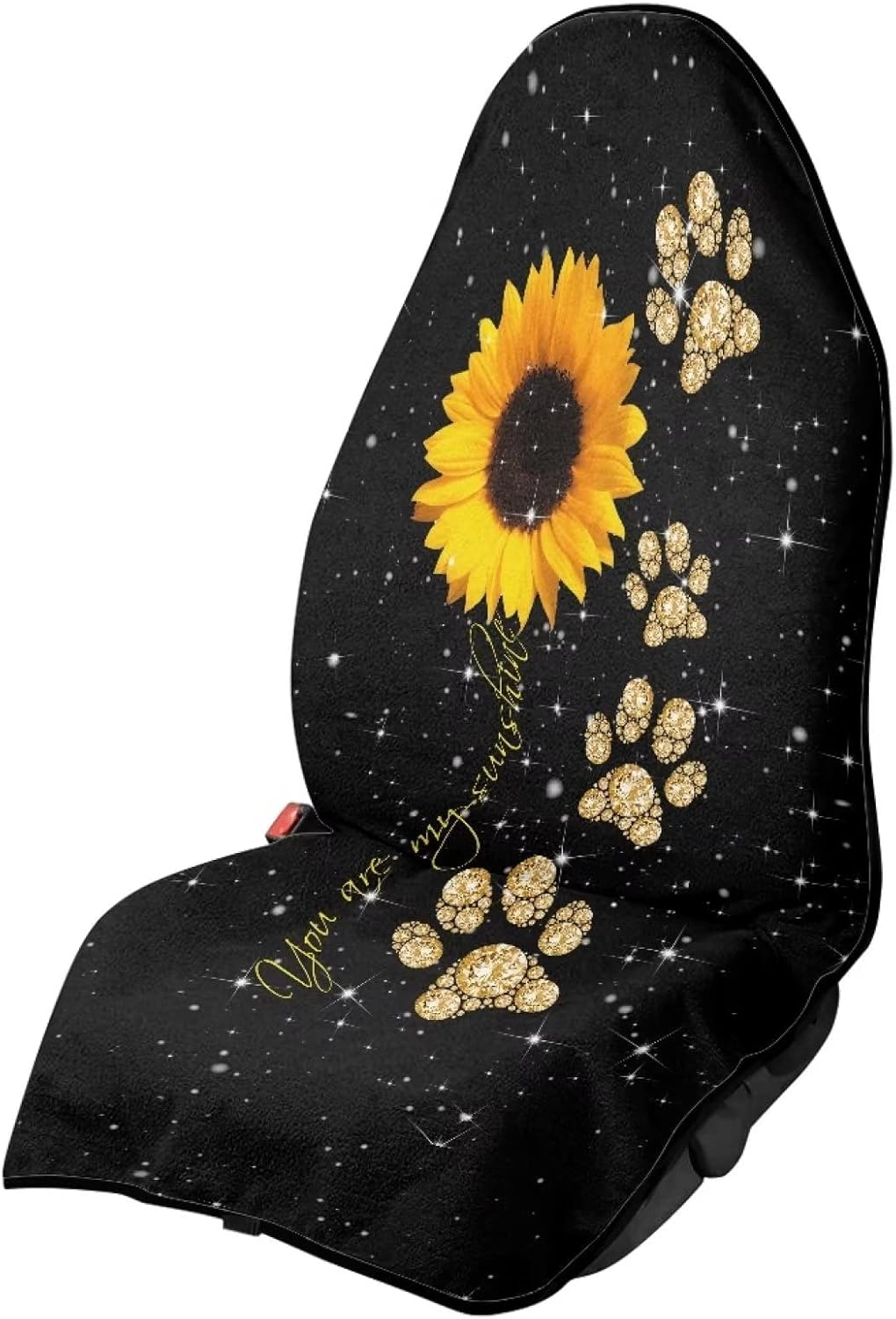 Accesorios de coche con diseño de pata de girasol para asiento de coche, toalla impermeable, protector de asiento de automóvil, lavable a máquina,