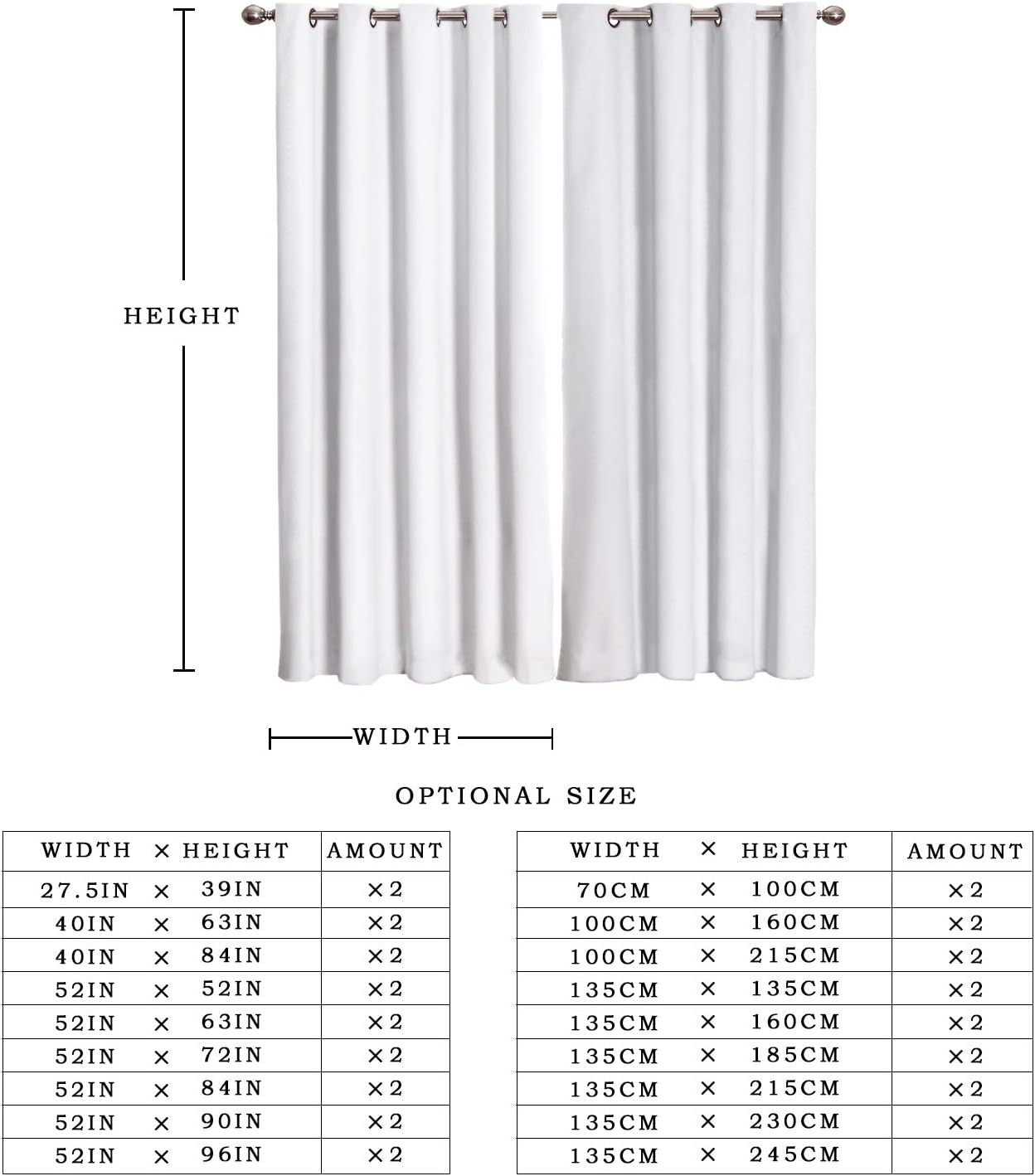 Cortinas opacas térmicas con diseño floral y ojales de metal, cortina elegante para habitación o sala de estar, 52 x 72 pulgadas, 2 paneles
