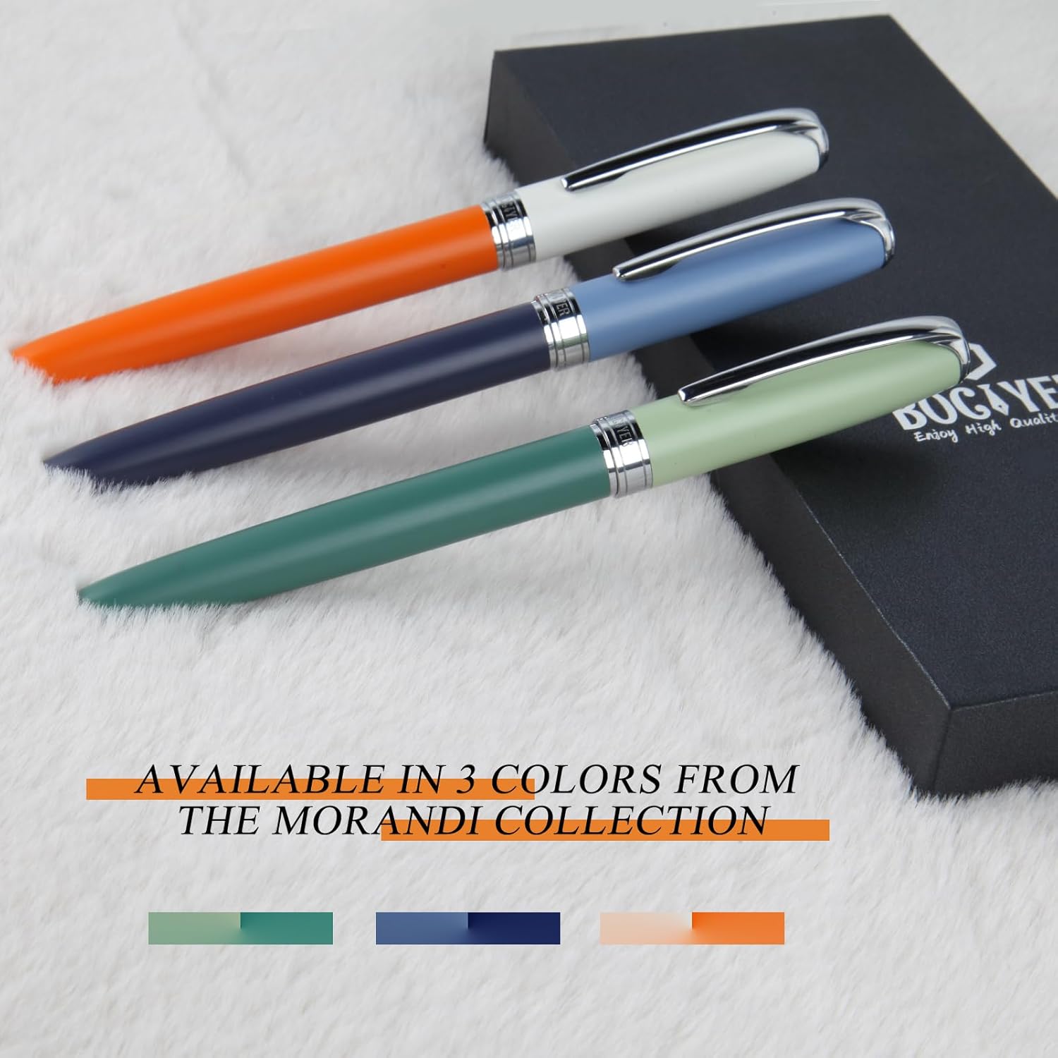 Elegante bolígrafo roller de color contrastante, juego de regalo de lujo para hombres y mujeres, bolígrafos lindos y geniales, escritura suave,