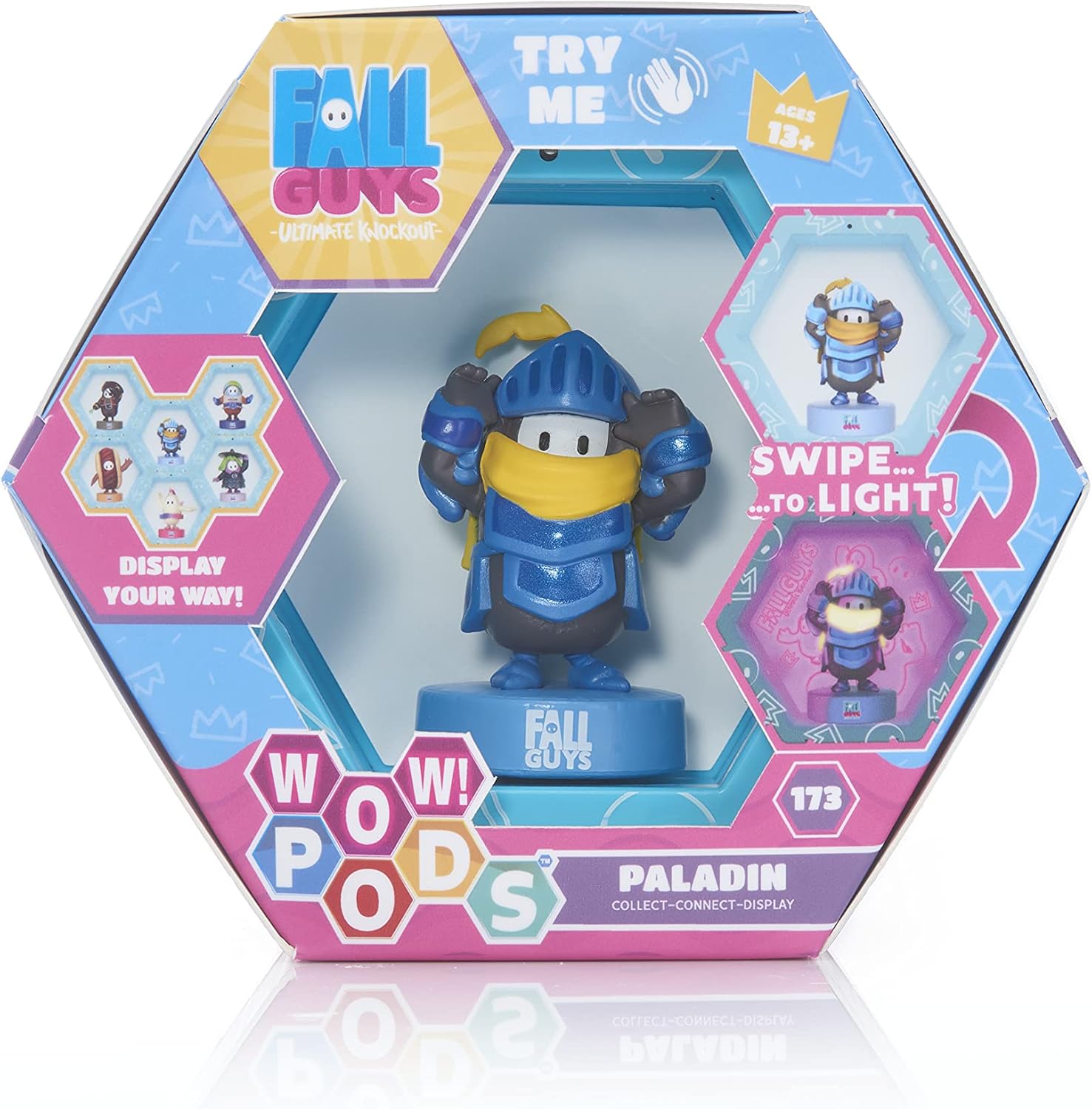 WOW! PODS Fall Guys Ultimate Knockout – Figura Paladin con cabeza de bola iluminada  Producto oficial, coleccionables, juguetes y regalos  para los