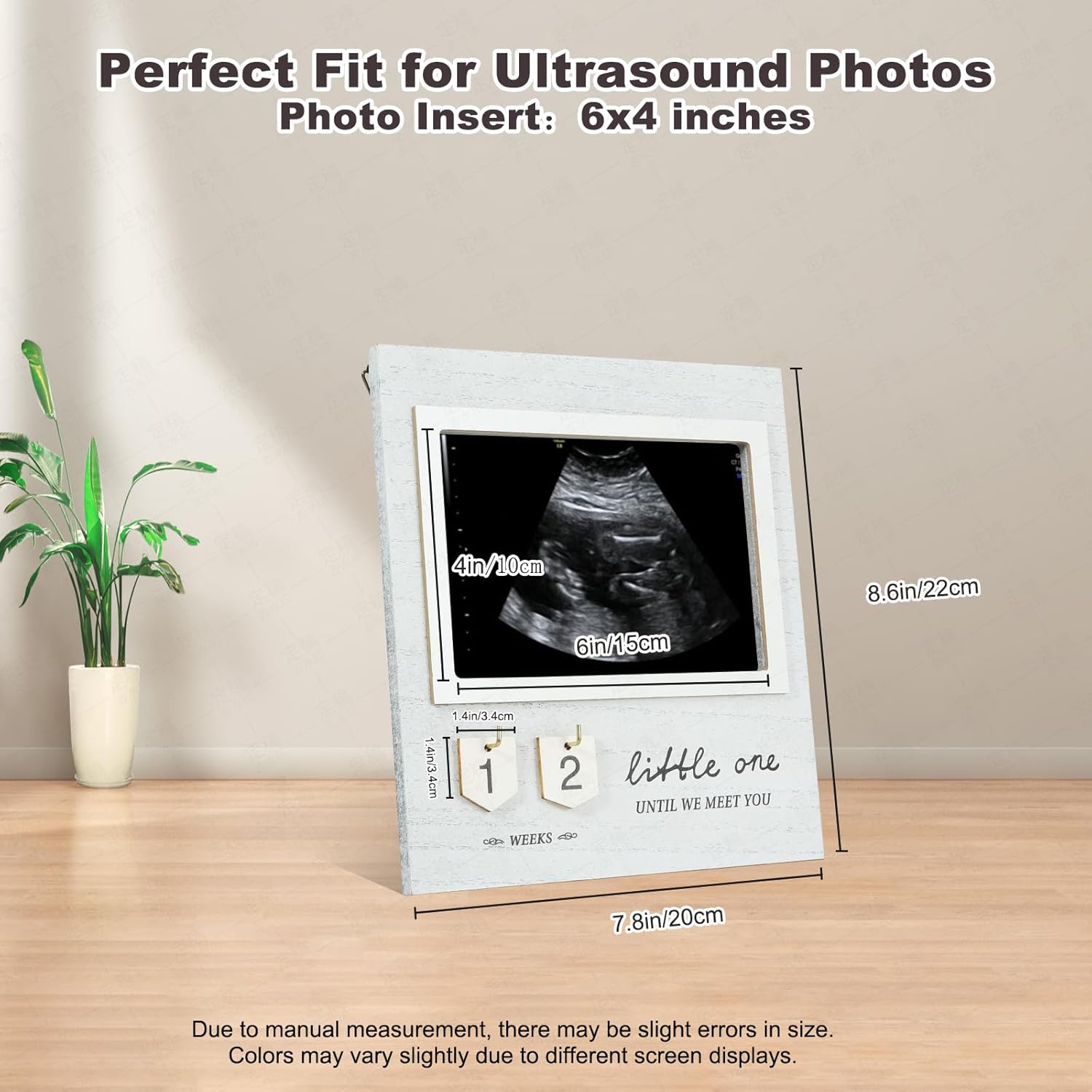 Marco de fotos con ultrasonido de cuenta regresiva para bebés, regalo de embarazo para futuros padres, regalos de anuncio de bebé, marco de fotos de