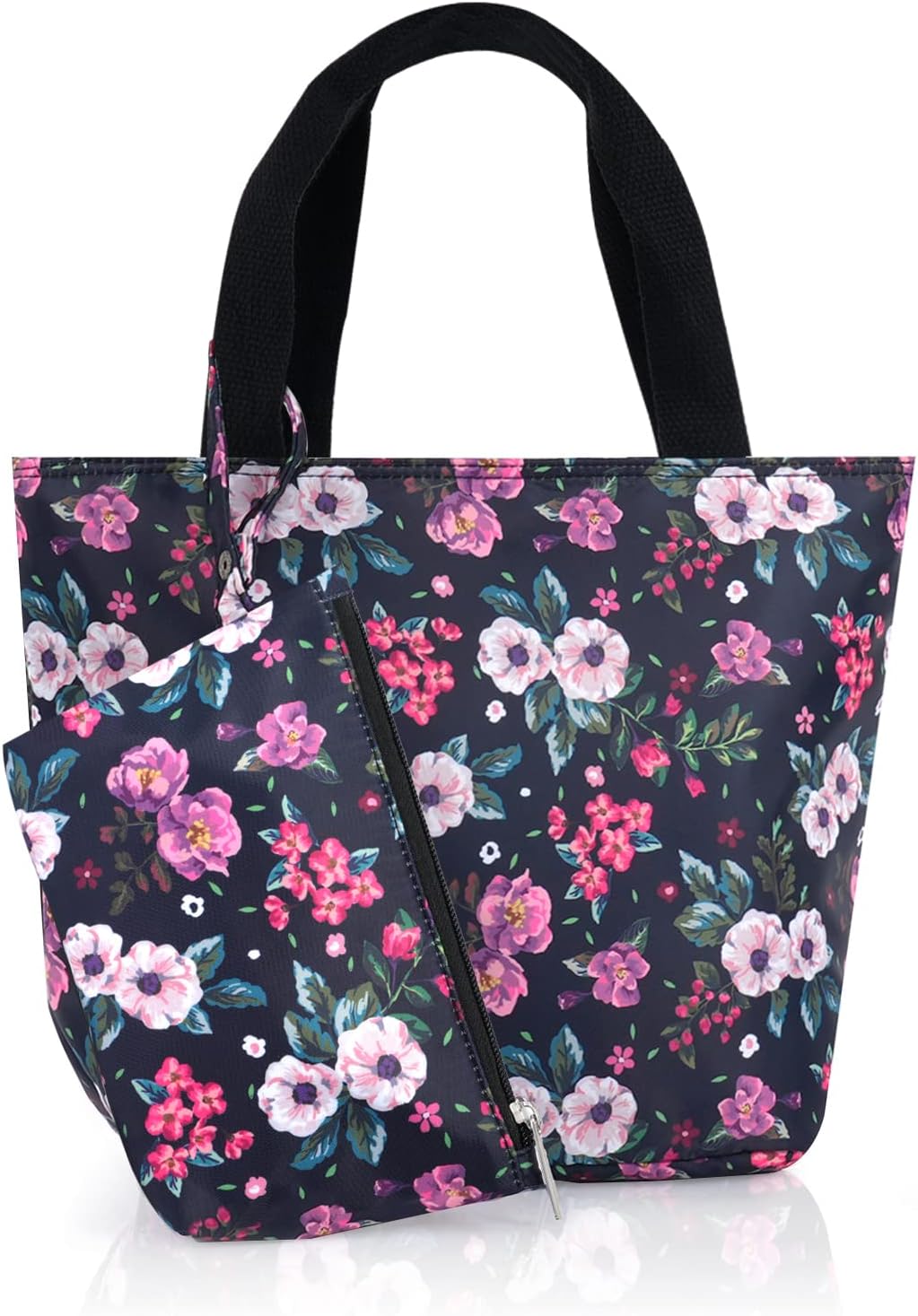 MOV COMPRA Bolsa de almuerzo para mujer, bolsa organizadora de almuerzo, bolsa térmica con cremallera extraíble para trabajo, viajes, picnic (flor