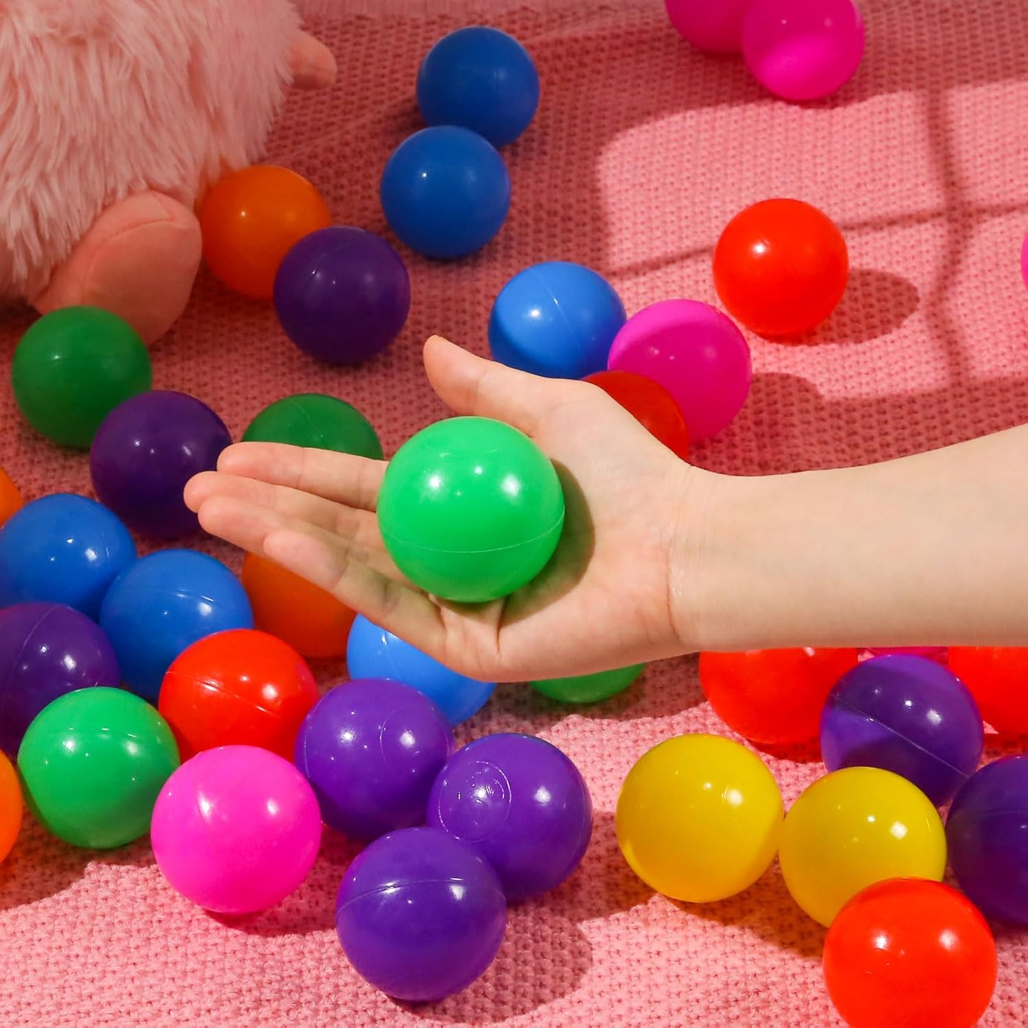 GAMIFUN Pelotas para hoyos de bolas, sin ftalatos, sin BPA, bolas de plástico no tóxicas para niños y diversión para jugar