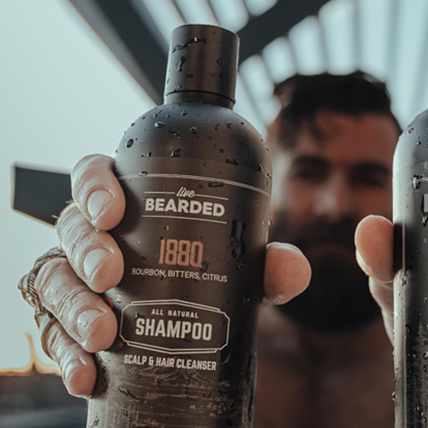 Live Bearded Champú totalmente natural para hombres, promueve el crecimiento del cabello, champú fortalecedor para adelgazar el cabello y la pérdida