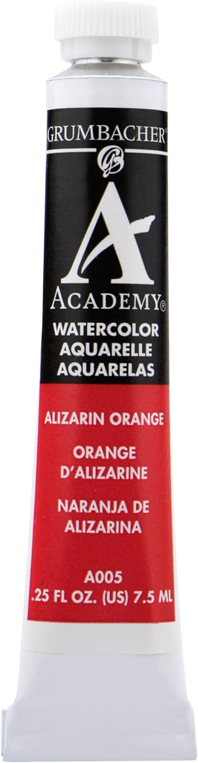 Grumbacher Academy – Pintura de acuarela, 0.25 onzas, naranja lizarina (A005)
