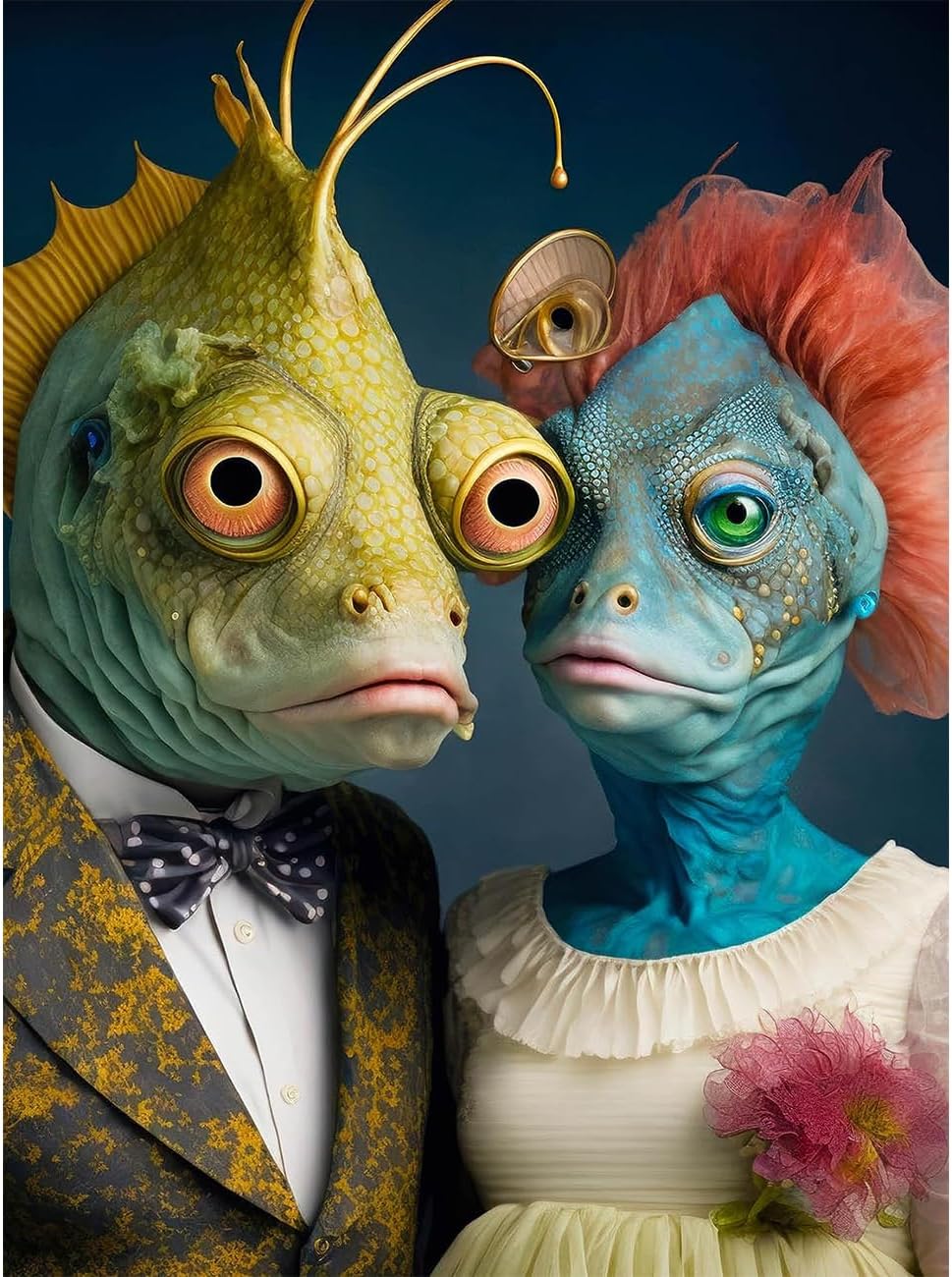 EIBEILI Kits de pintura de diamantes para adultos, parejas de alienígenas, kits de arte de diamantes 5D para niños principiantes, kit de