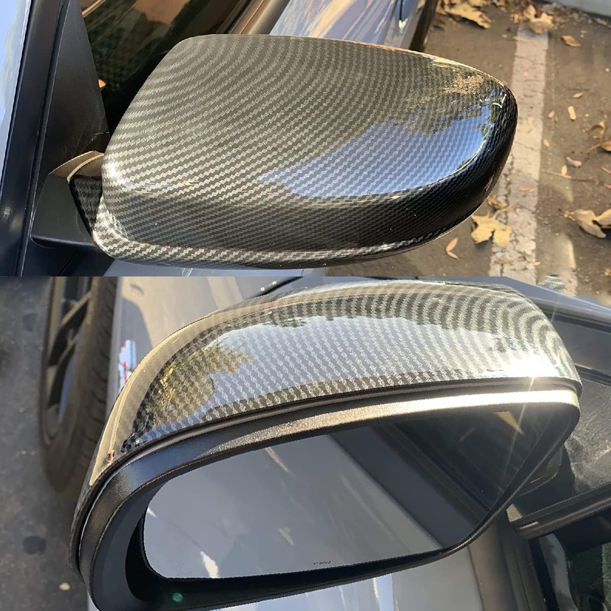 Compatible con cargador Chrysler 300 2011-2020 con patrón de fibra de carbono para puerta lateral, cubiertas de espejo de viento, tapacubos