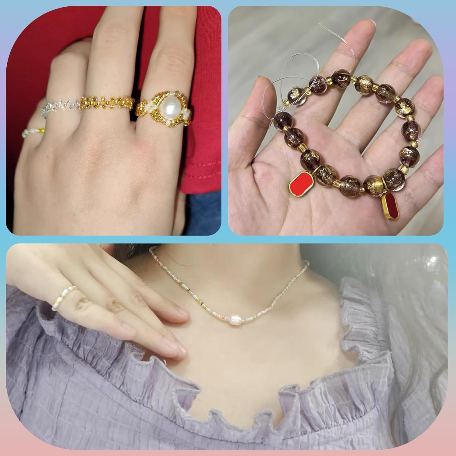 Cuentas de 0.118 pulgadas para pulseras, cuentas de pulsera de la amistad 80, cuentas redondas de poni, cuentas de manualidades a granel, cuentas de