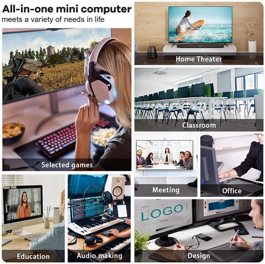 Beelink SER5 Mini PC W-11 Pro Ryzen 5 5560U 8GB DDR4 500GB NVMe M.2 SSD Triple pantalla 4K 60Hz Salida, Wi-Fi 6, RJ45, Bluetooth 5.2 Gaming Office