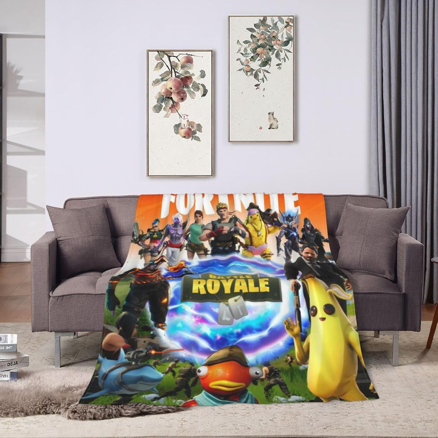 Manta de juego de dibujos animados, manta ultrasuave para sofá, cama, sala de estar, dormitorio, automóvil, 60 x 50 pulgadas