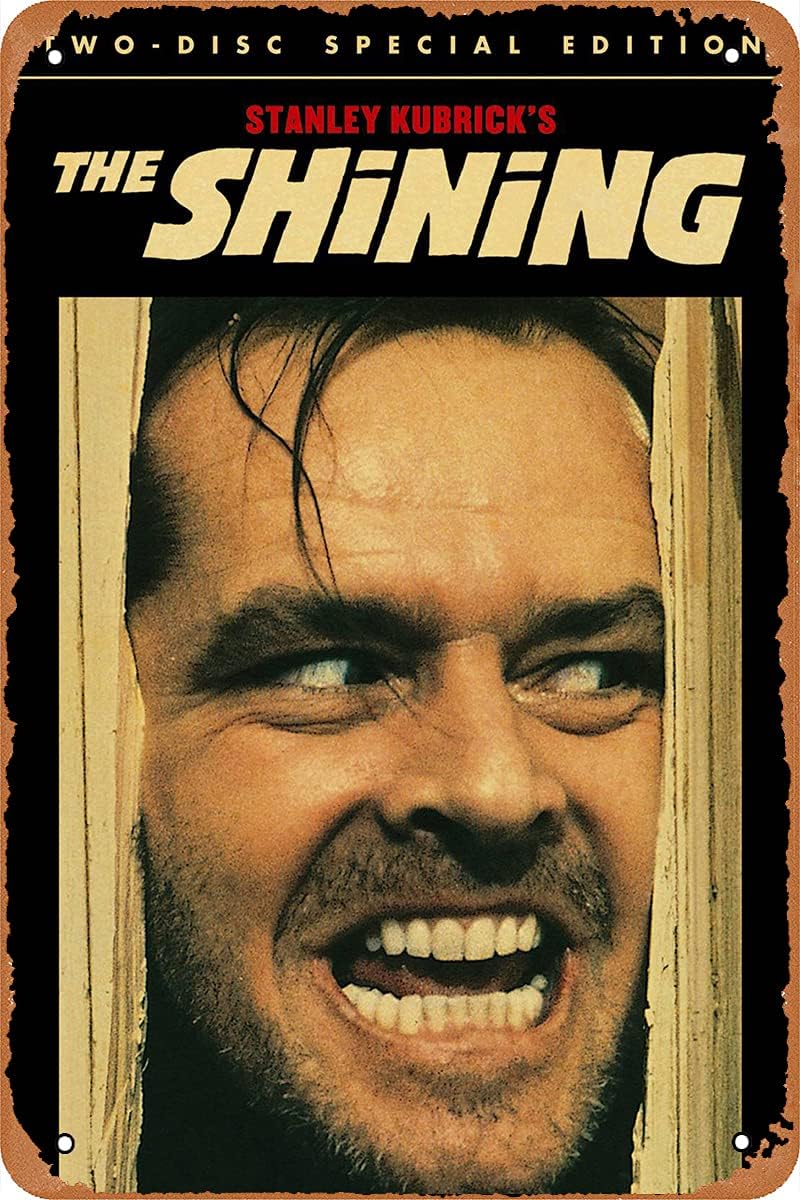 He Shining – Póster de película retro, letrero de metal vintage para decoración de pared, cafetería, bar, oficina, hogar, arte, regalo, 12 x 8