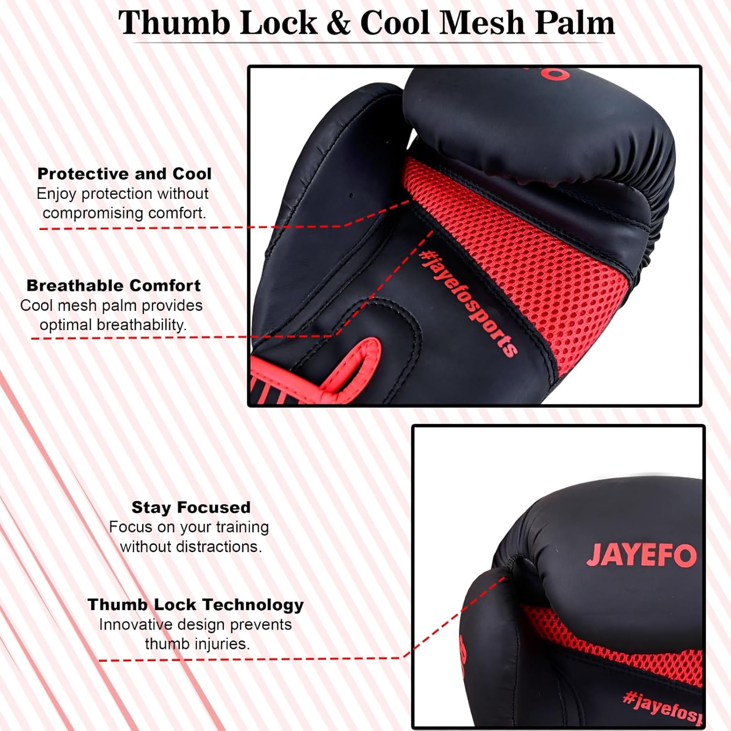 Jayefo Guantes de boxeo R-58  Entrenamiento profesional unisex para kickboxing, MMA, Muay Thai  Guantes pesados para saco de boxeo, guantes de
