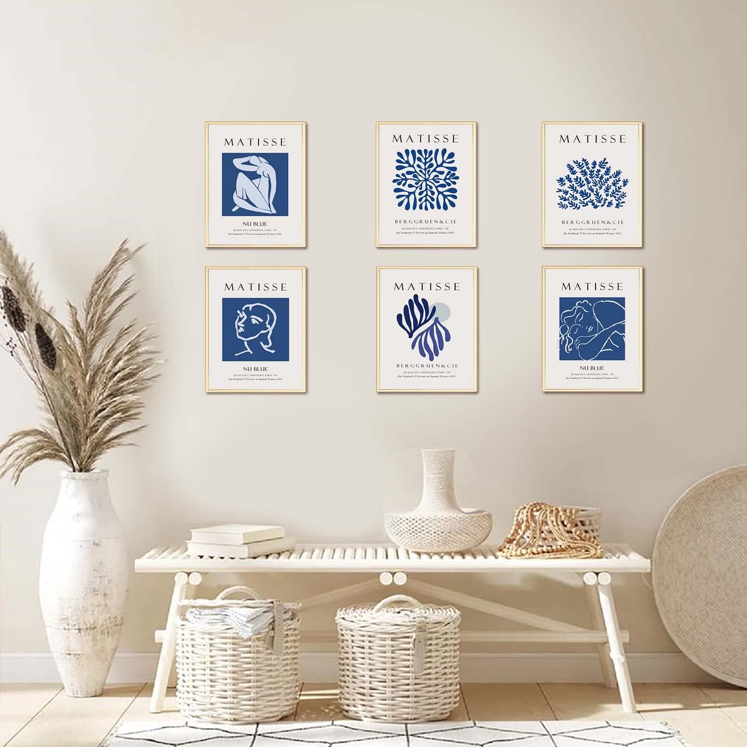 znxuey Póster e impresiones artísticas estéticas de Matisse para decoración de pared, póster e impresiones de arte abstracto estético de Matisse