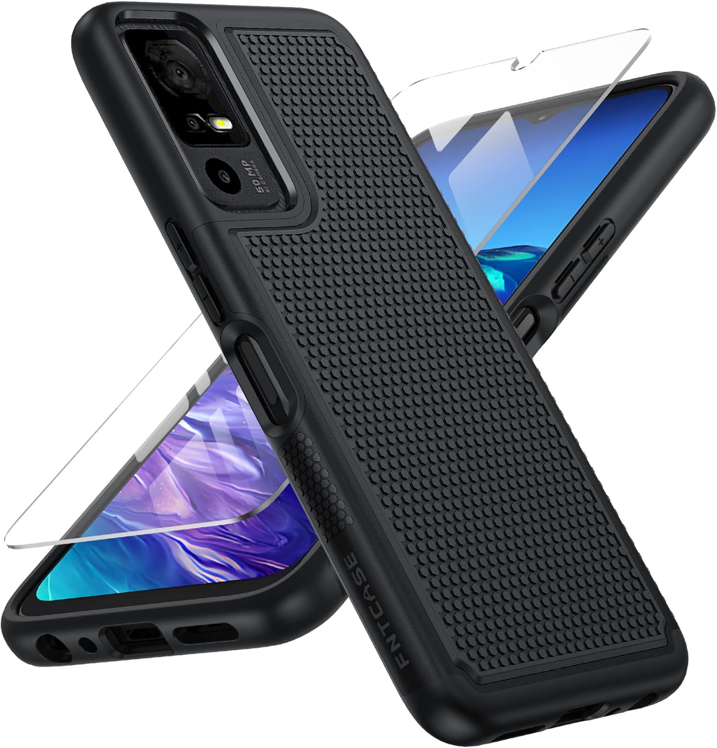 FNTCASE Funda para TCL 40-XE 5G Funda de teléfono con textura mate de doble capa a prueba de golpes de grado militar  Protección resistente a prueba