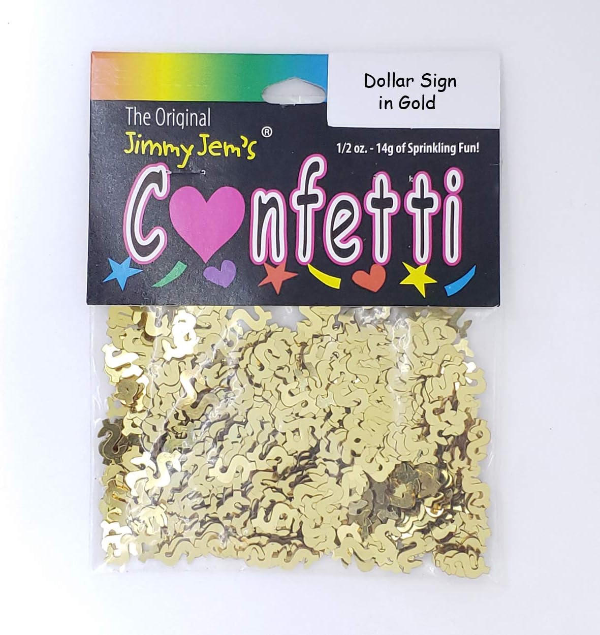 Confeti Dollar Sign Gold – 2 bolsas de media onza (1 oz) #8891 Q01