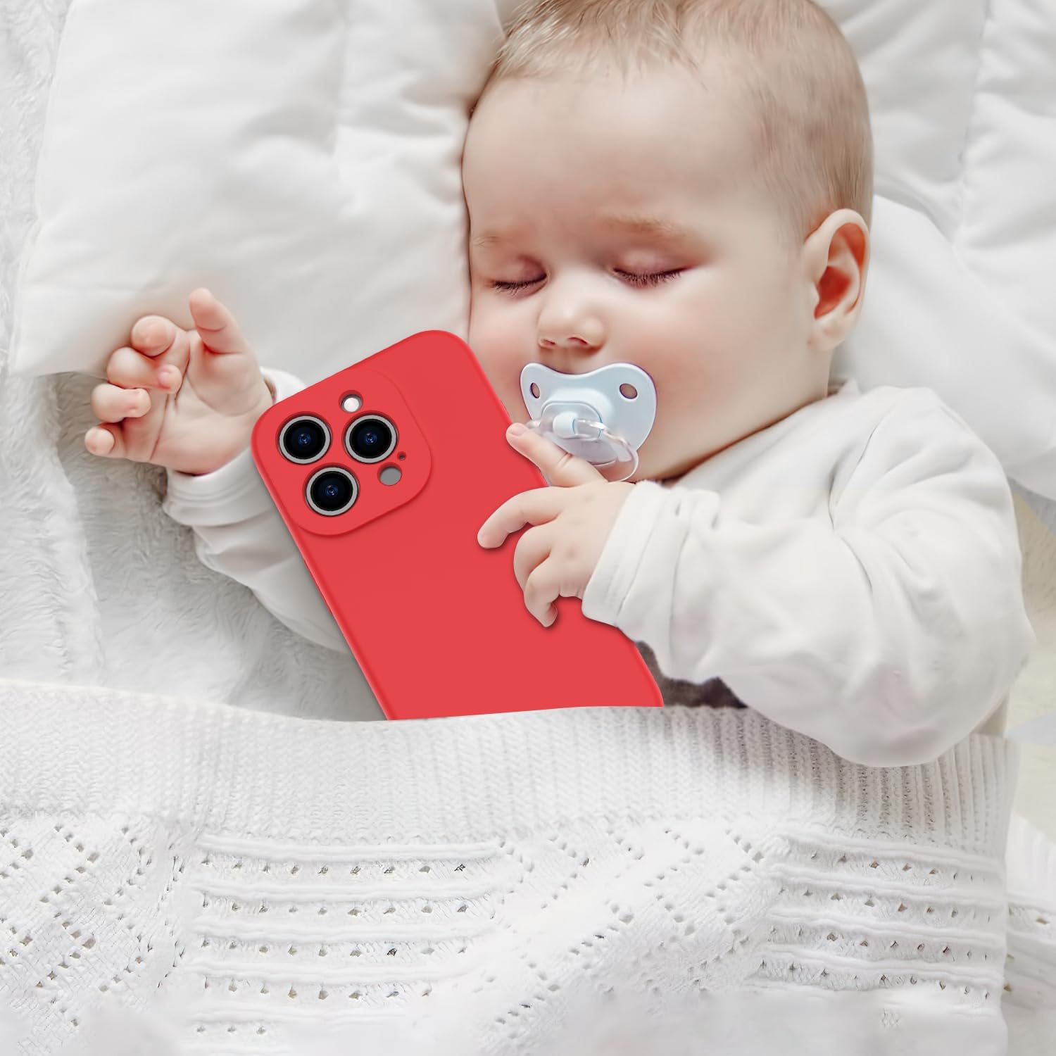 bicol Funda compatible con iPhone 15 Pro con protector de pantalla, protección mejorada del lente de la cámara, funda protectora de silicona líquida