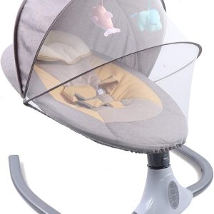 TFCFL Columpios de bebé para bebés, silla columpio plegable para bebé, 4 velocidades con altavoz de música, control remoto, red, juguetes colgantes, TFCFL Columpios de bebé para bebés, silla columpio plegable para bebé, 4 velocidades con altavoz de música, control remoto, red, juguetes colgantes,