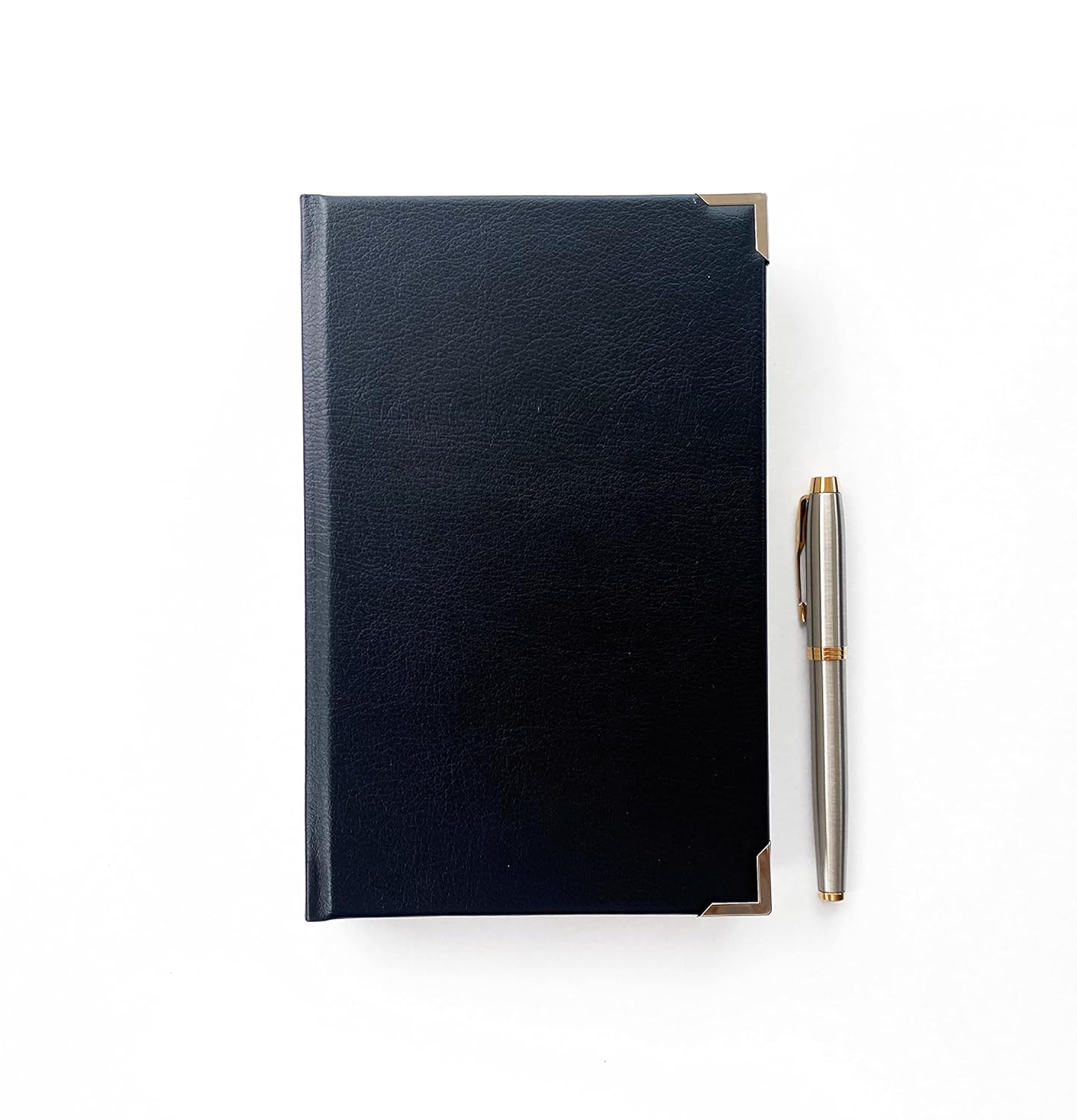 Black Leather A5 JournalDiary – Handmade In England