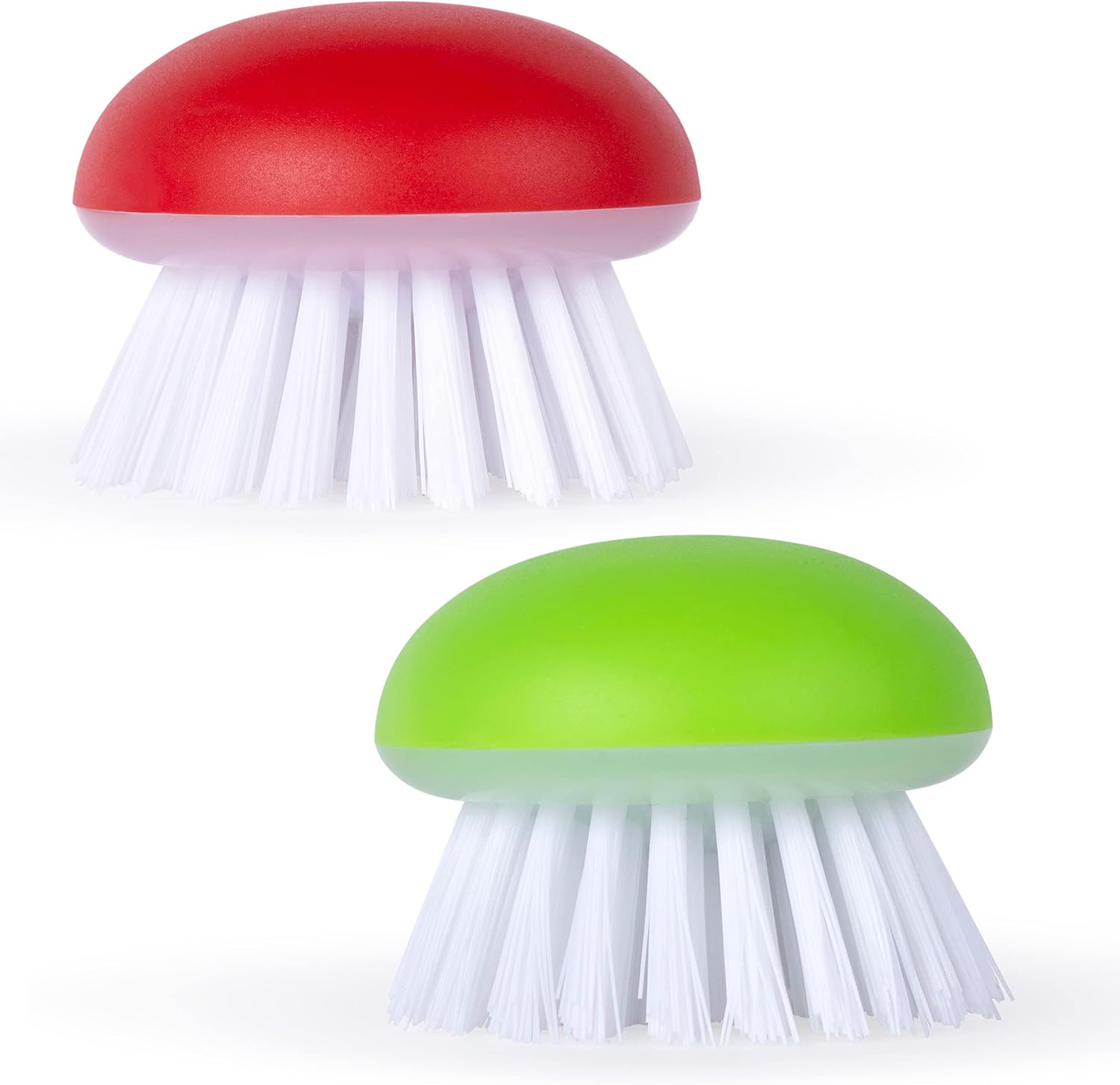 Cepillo de verduras para alimentos  Juego de 2 cepillos para frutas y verduras  Parte superior de silicona y cerdas ultra fuertes  Diseño ergonómico