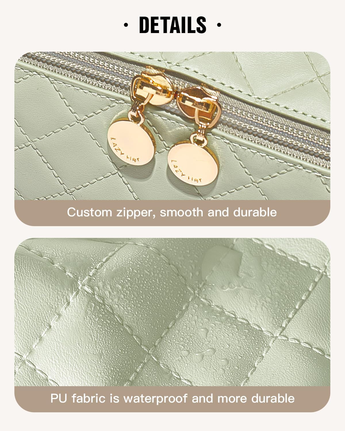 Bolsa de maquillaje de viaje, bolsa de cosméticos de gran capacidad para mujeres, bolsa portátil impermeable, bolsa de aseo plana abierta,