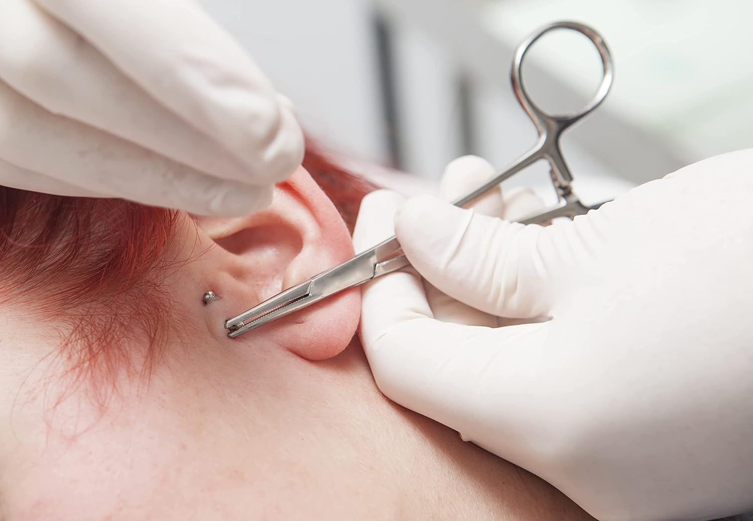 A2ZScilab – Abrazadera de perforación corporal profesional para oreja, labio, ombligo, nariz, lengua, tabique, esponja, herramienta de perforación
