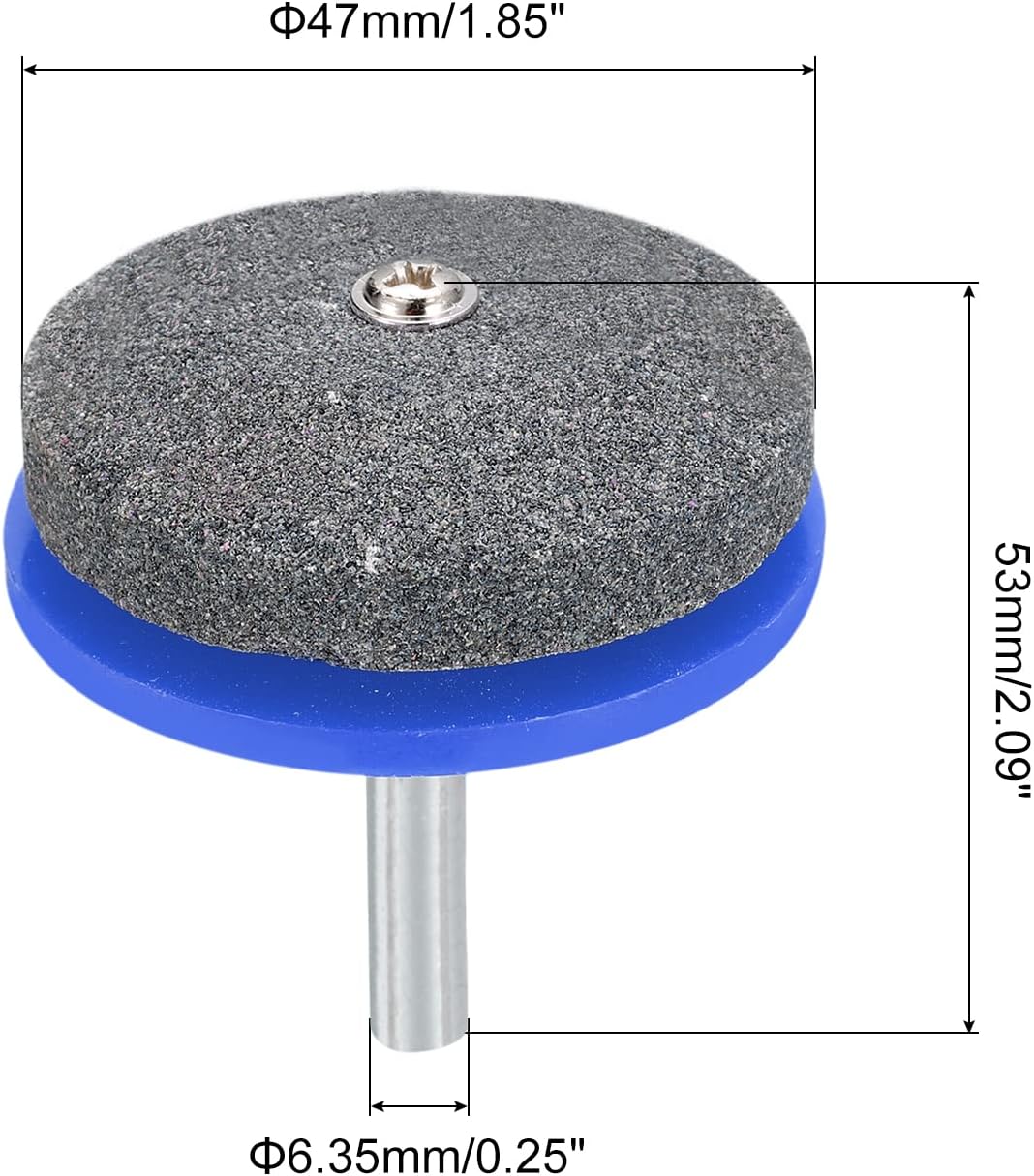 uxcell Afilador de cuchillas para cortacésped, cortador de corindón universal, rueda de piedra para cortacésped, taladro eléctrico, taladro manual,