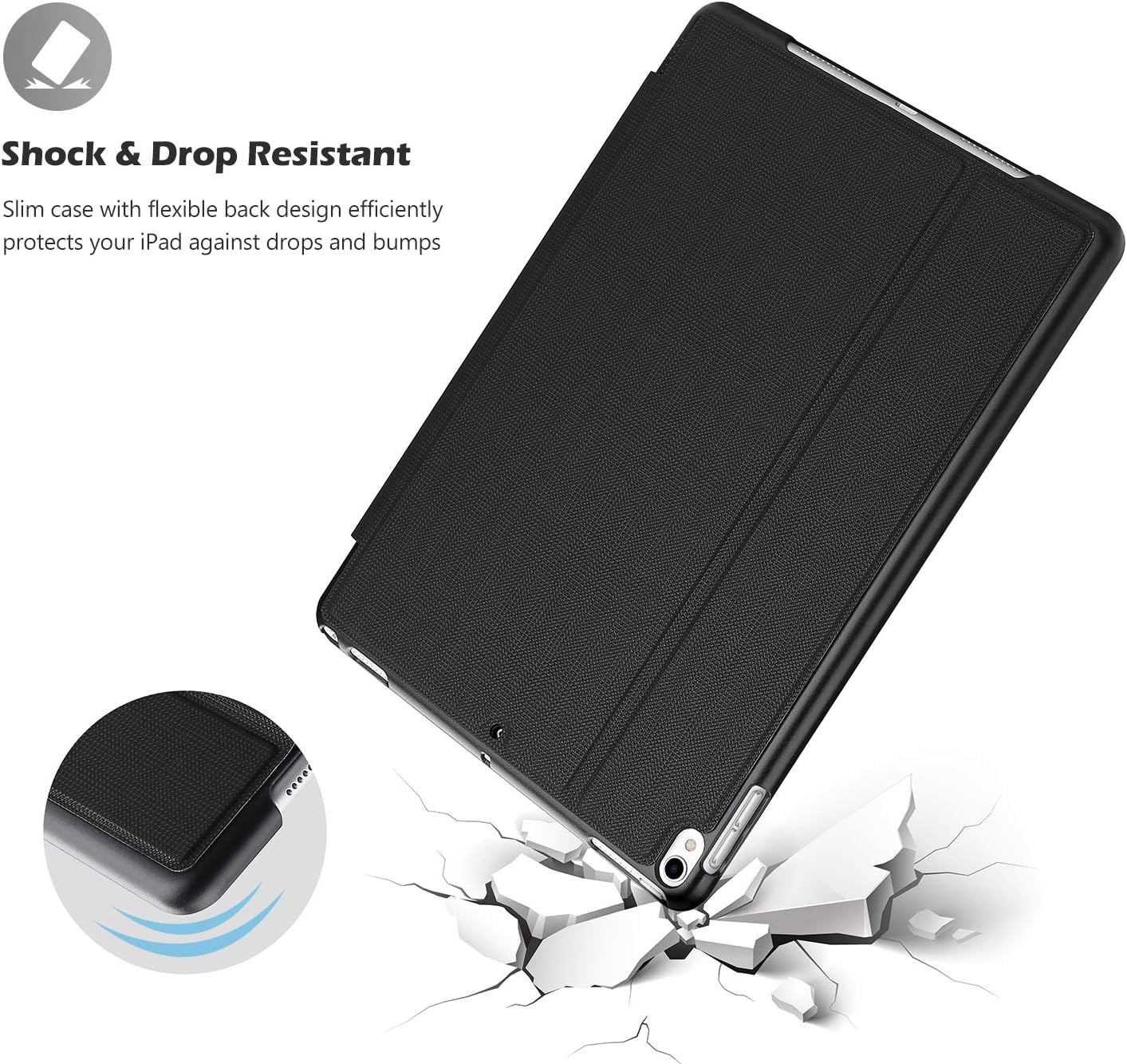 ProCase Funda para iPad Air 3 de 10.5 pulgadas 2019  iPad Pro 10.5 2017, funda protectora con soporte delgado, funda inteligente para iPad Air de