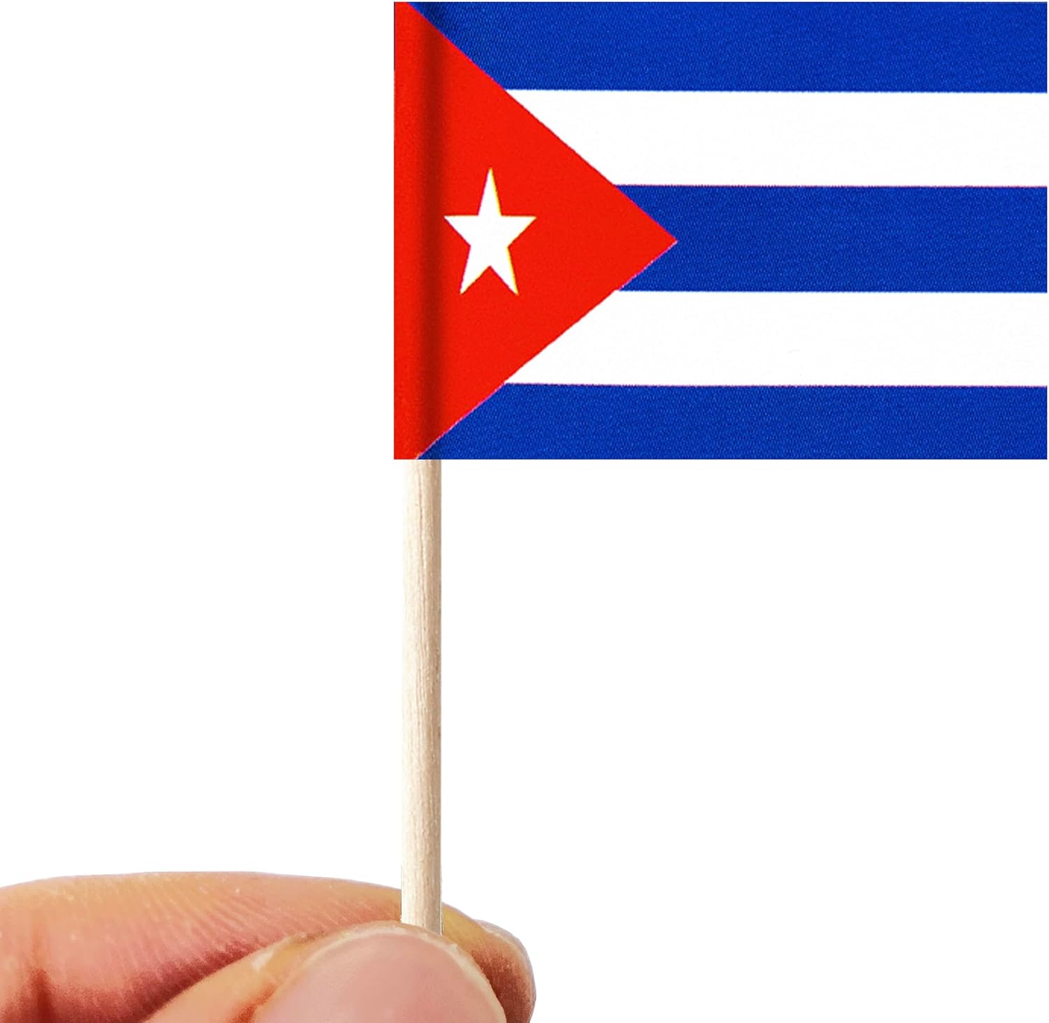 100 banderas cubanas con palillos de dientes, mini adornos para cupcakes de Cuba pequeños, banderas, banderines para fiesta de campo, cóctel,