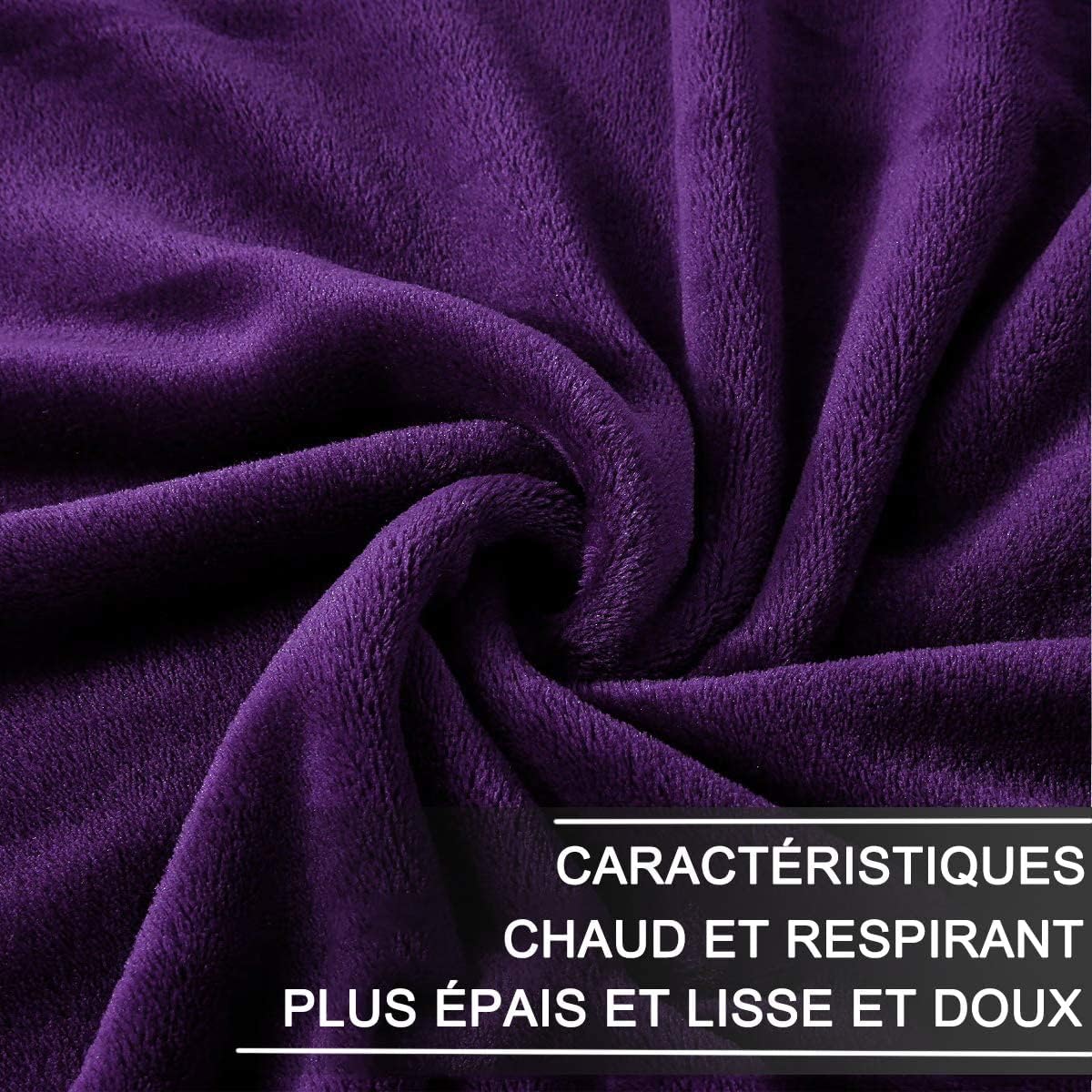 Hozy – Cobija de forro polar para cama de 330GSM, suave, tela cepillada, muy cálida, para el sofá