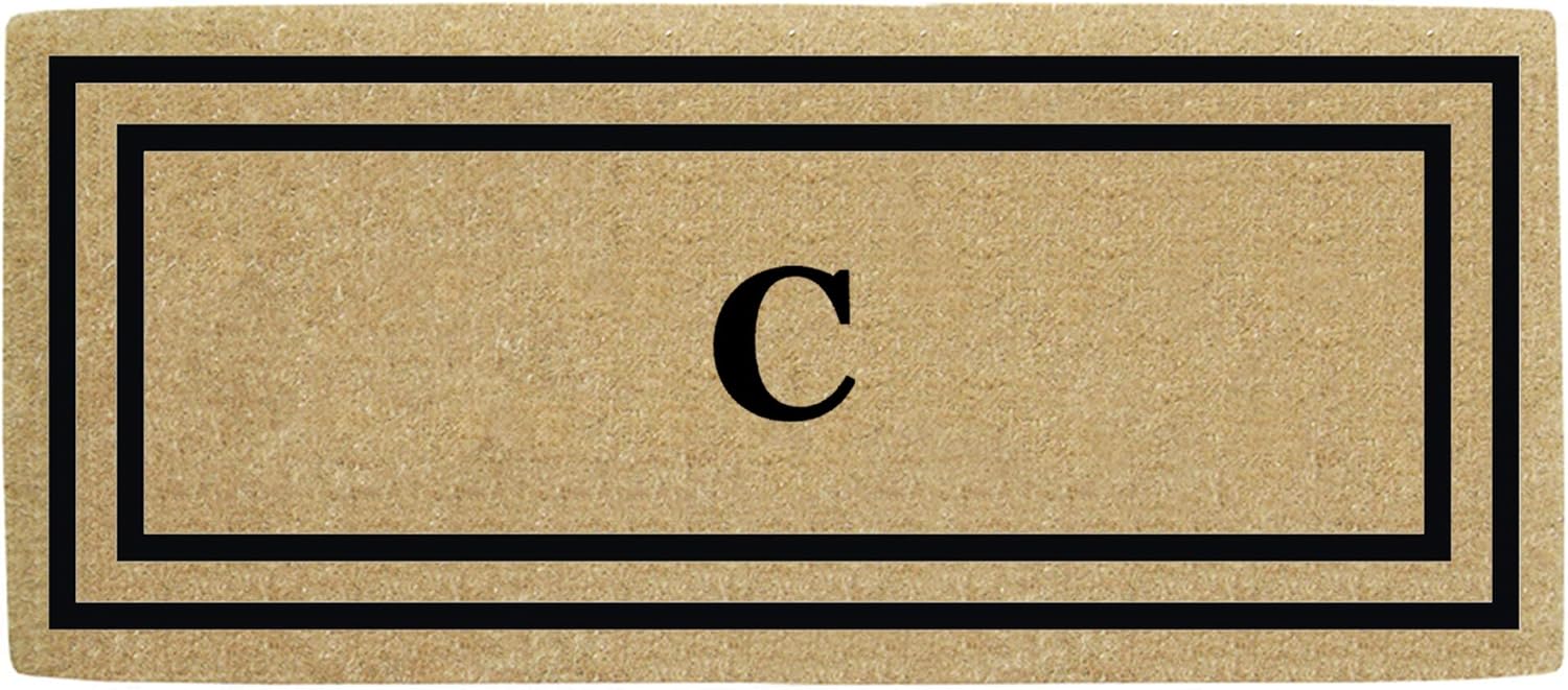 Tapete personalizado con monograma de fibra de coco para puerta delantera, entrada al aire libre, decoración de porche de lujo, tapete