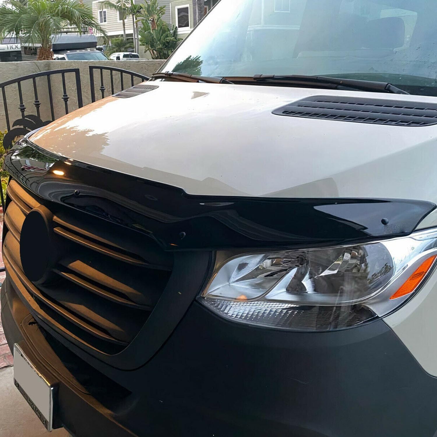 Protector de capó Ehiltek – para deflector de capó Mercedes Sprinter 2019-2023, protege de partículas e insectos, todo tipo de clima, duradero y